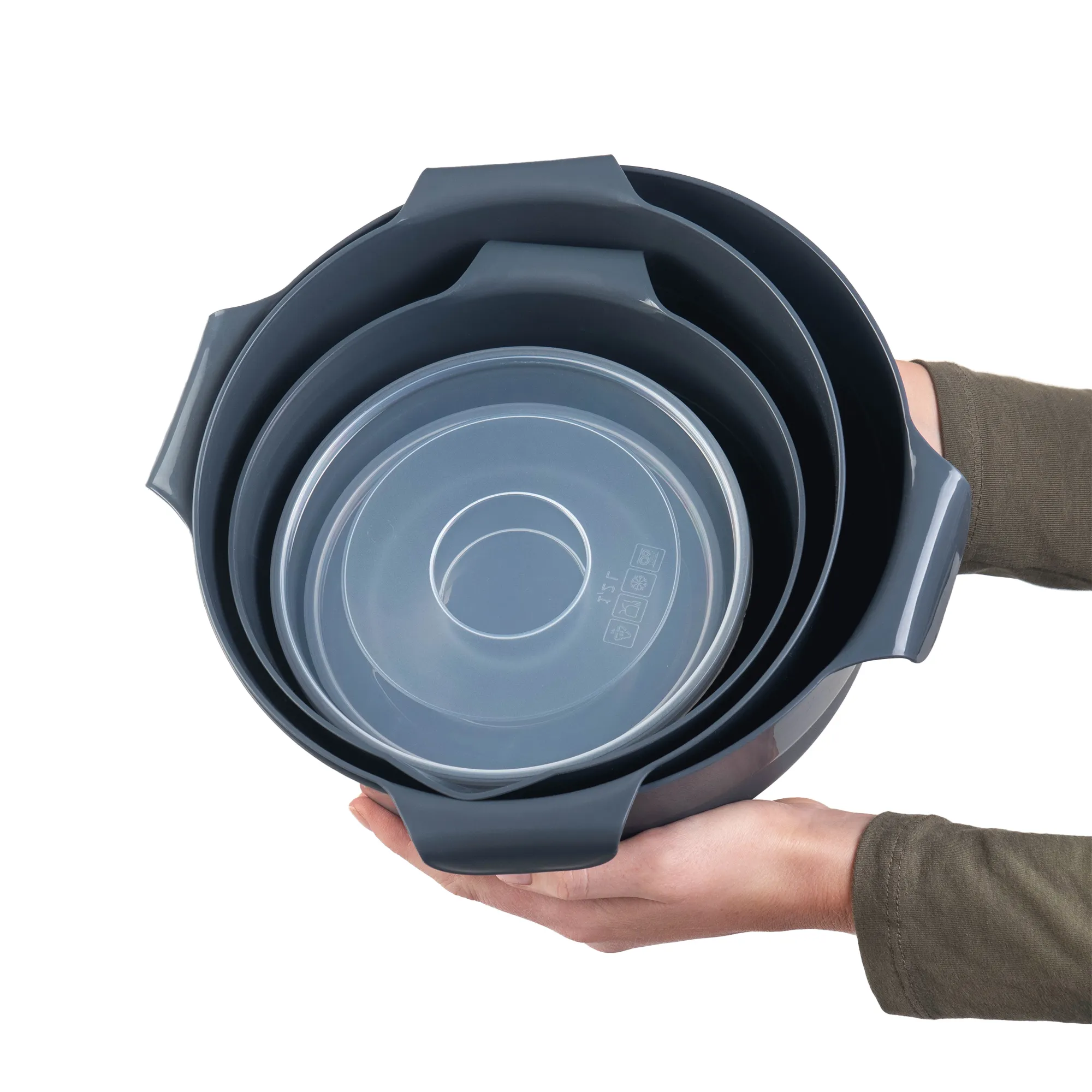 Dogato dubenėlių rinkinys, 7 dalys, tamsiai pilkas