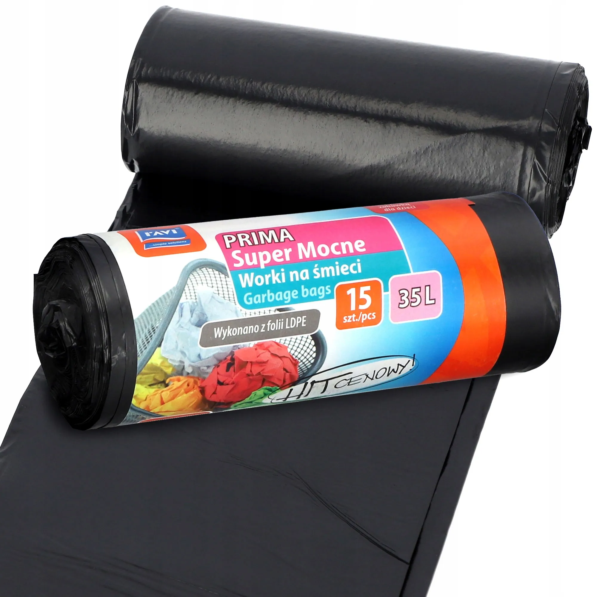 „Ravi Prima“ itin tvirti šiukšlių maišai, 35 l, 15 vnt.