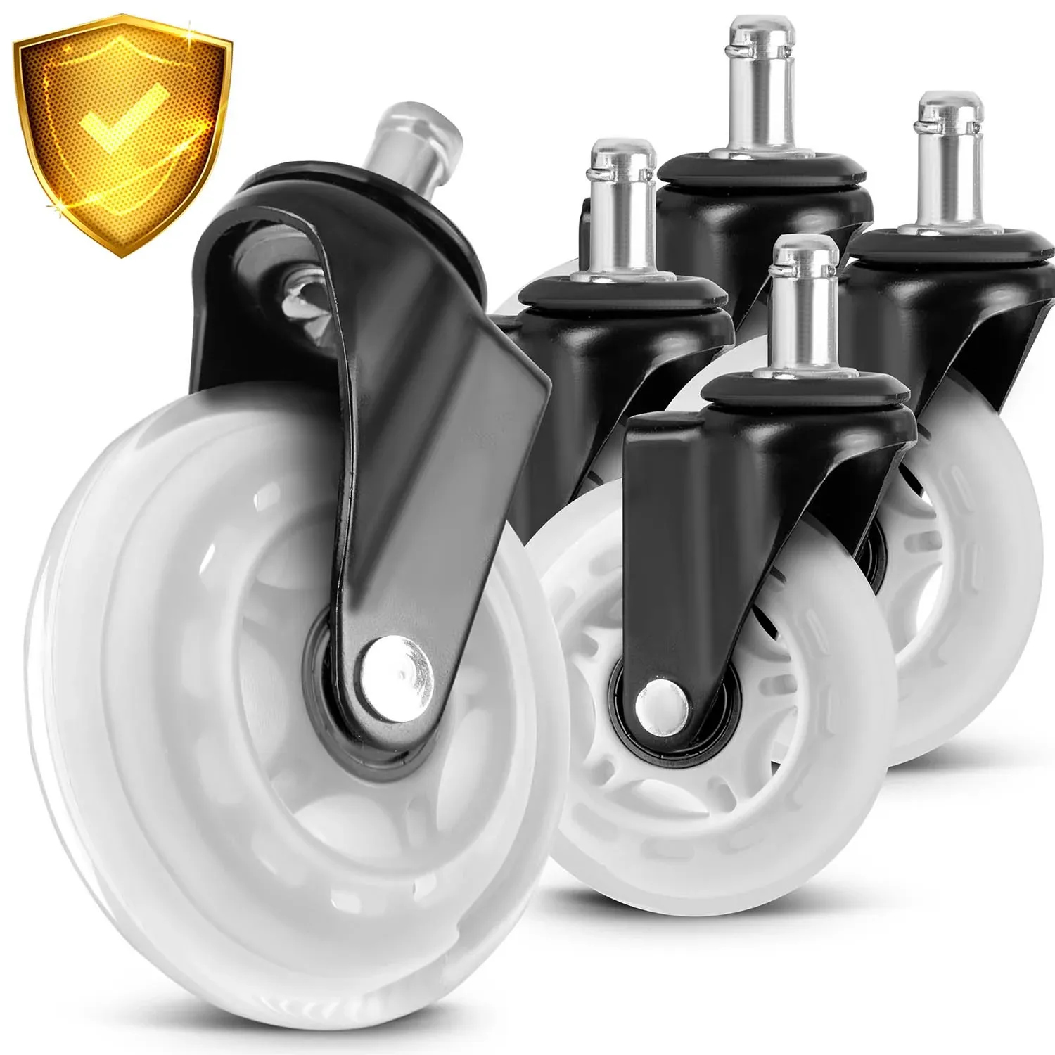 Skaidrūs guminiai ratukai Sofotel foteliams, 5 vnt. - nuotrauka 1