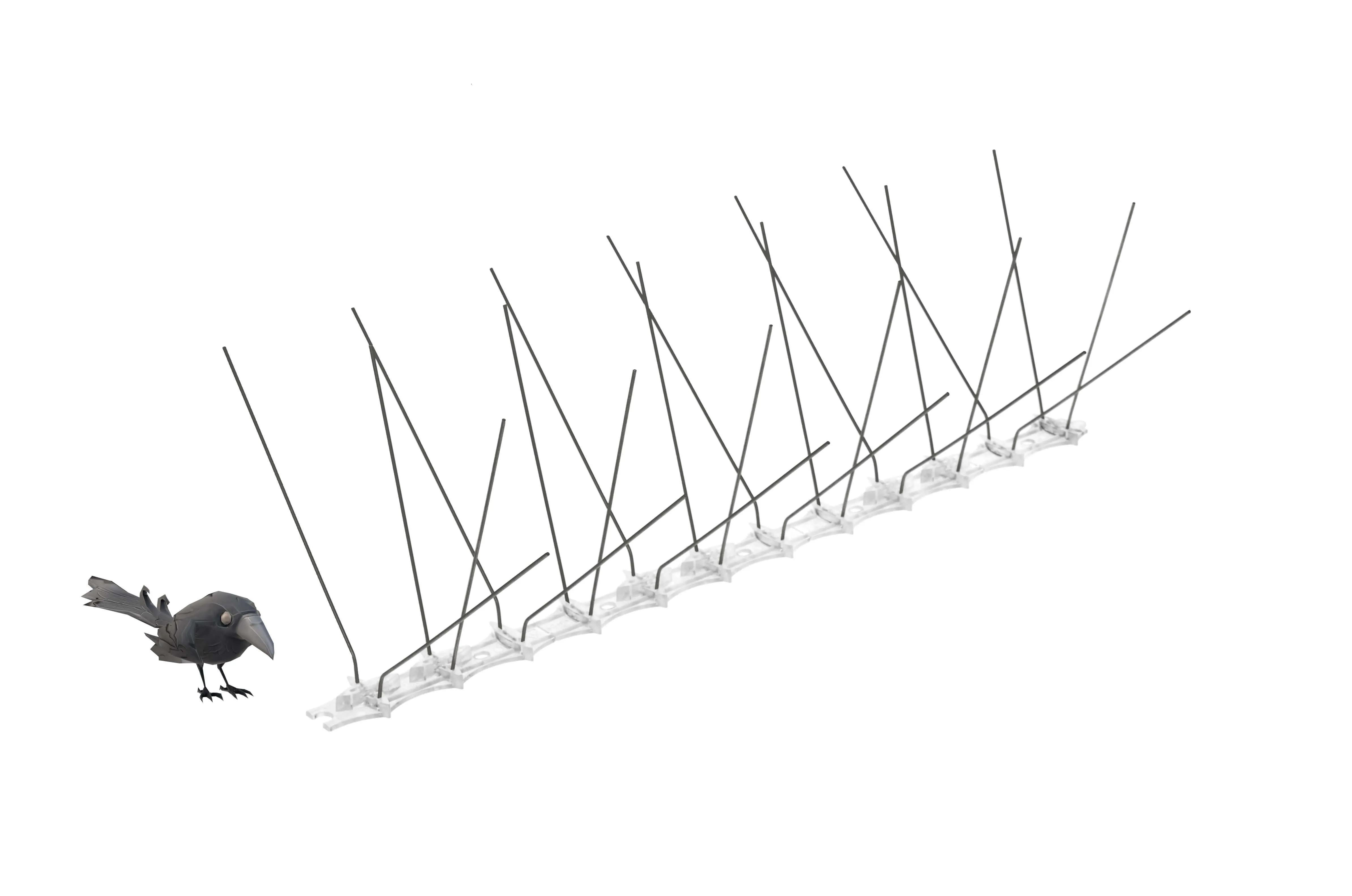 Nerūdijančio plieno paukščių smaigai 33 x 17 cm, 9 vnt.