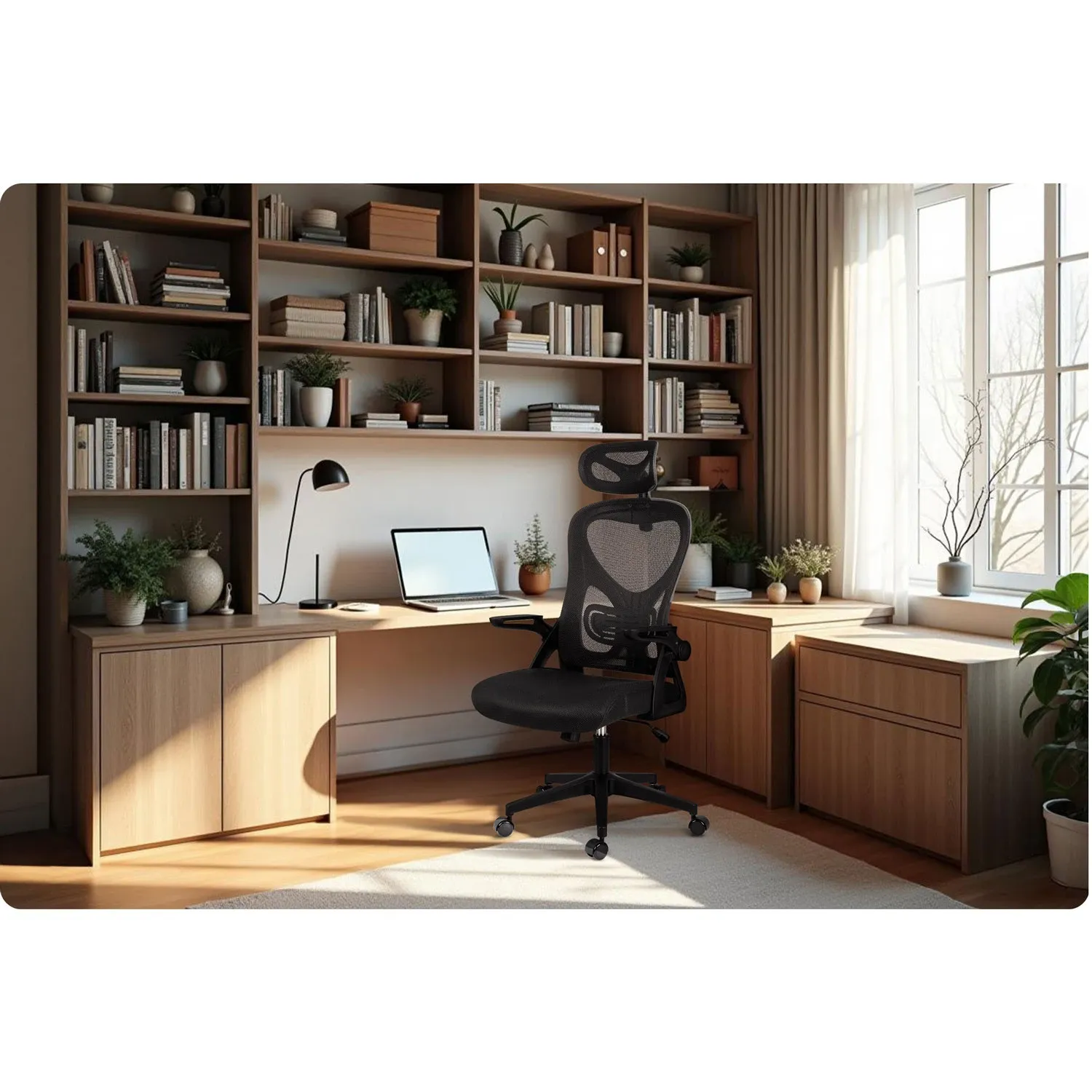 Sofotel Todden mikro tinklelio biuro kėdė, juoda - nuotrauka 1