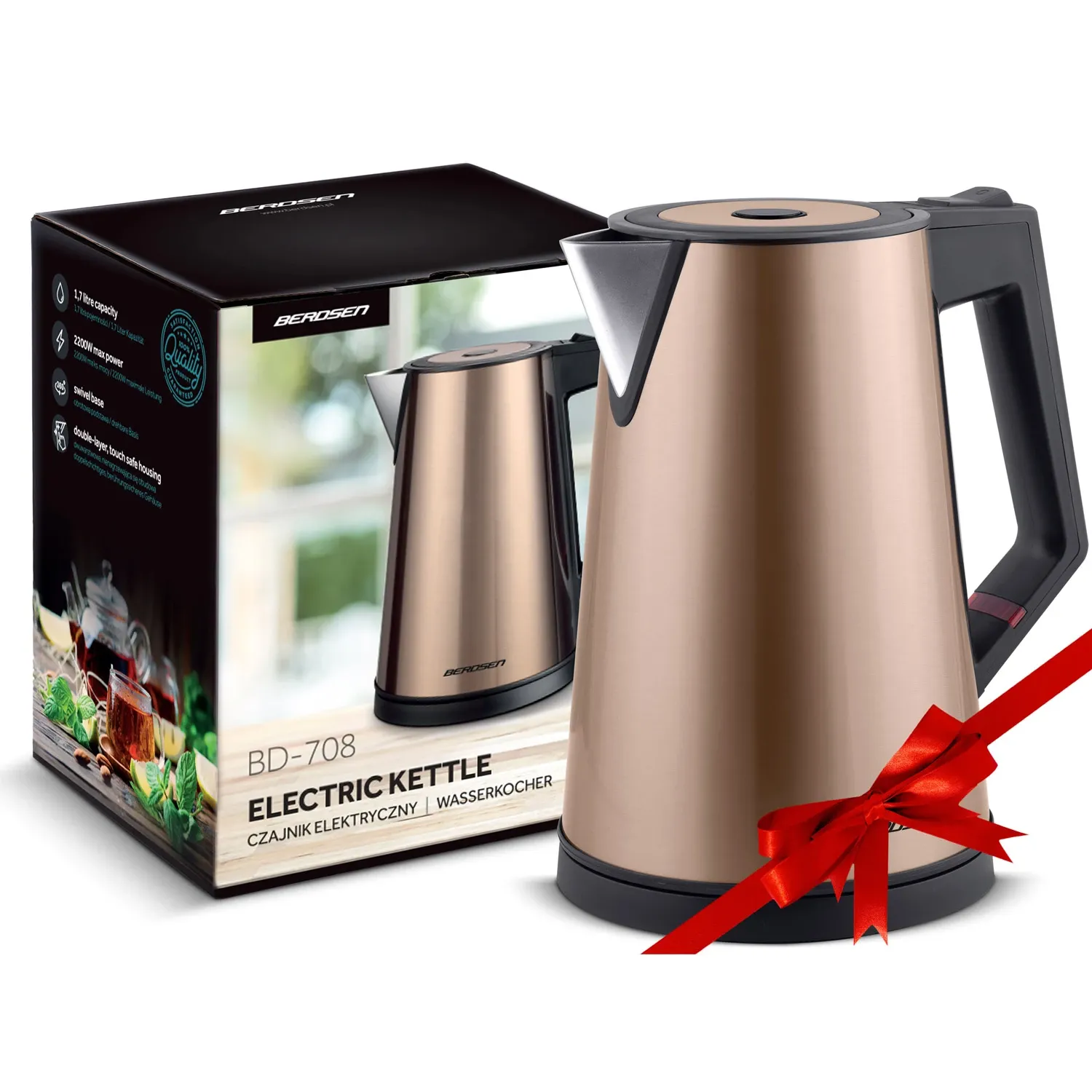 Elektrinis virdulys 1,7 l Berdsen BD-708 varis - nuotrauka 1