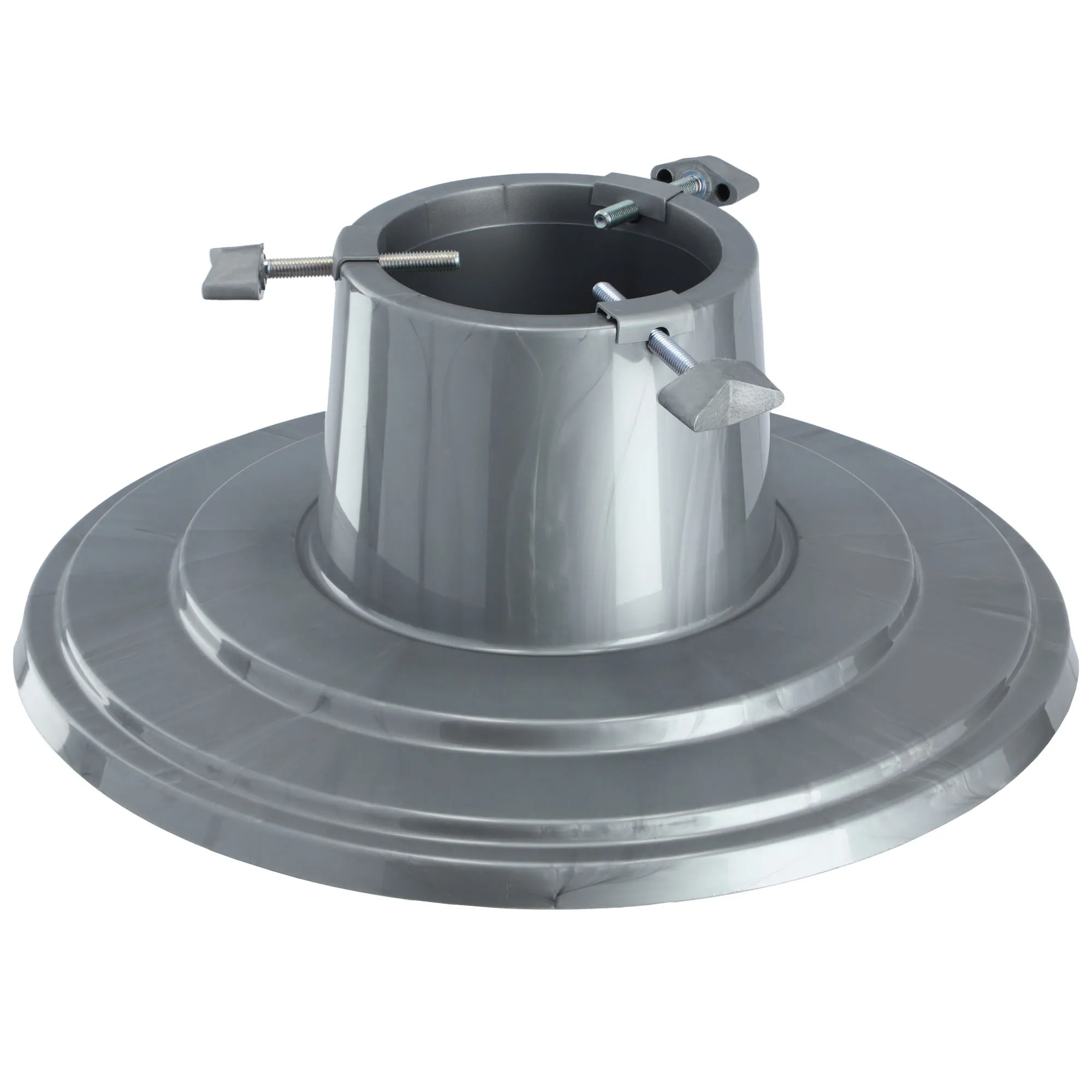 Larmor apvalus kalėdinės eglutės stovas, 39 cm, sidabrinis