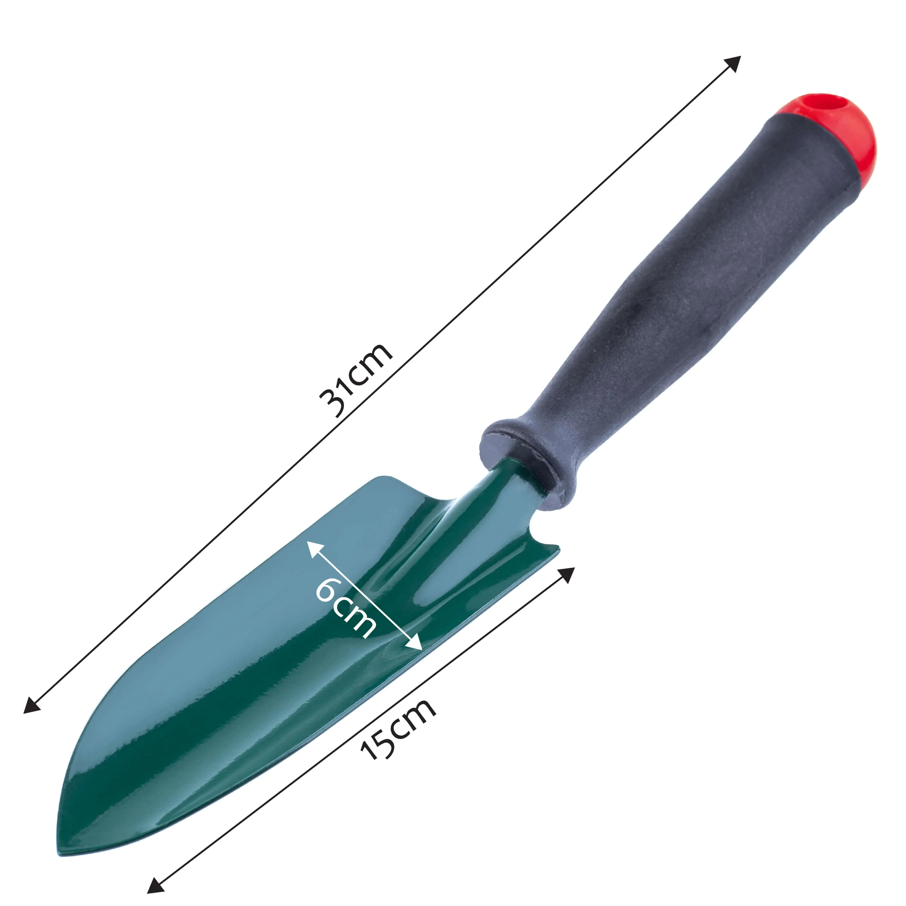 Daigų kastuvas 31 cm, žalias
