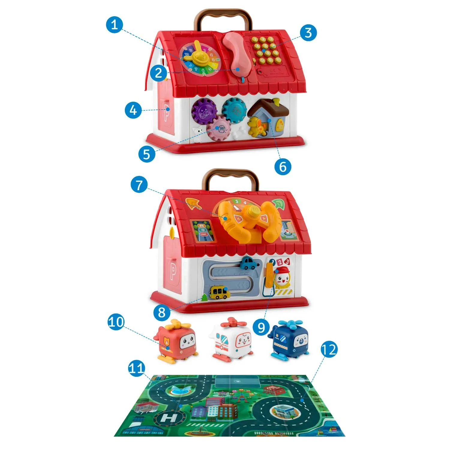 Edukacinis žaislinis namelis su telefonu RK-754 Ricokids - nuotrauka 1