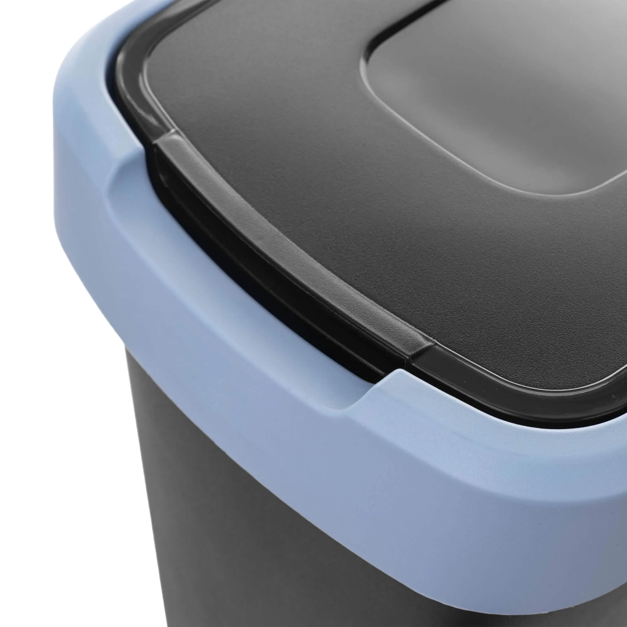 Morin 25 l šiukšliadėžė su besisukančiu dangčiu, juodos ir mėlynos spalvos