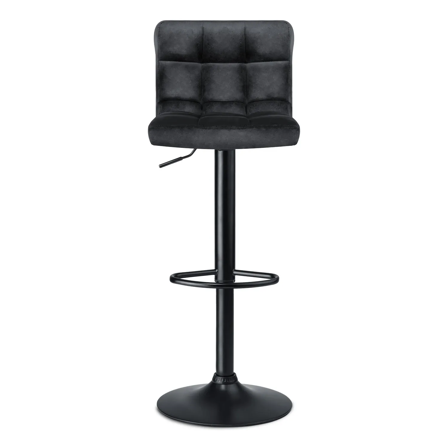 Monro baro kėdė su atlošu, juoda - nuotrauka 1