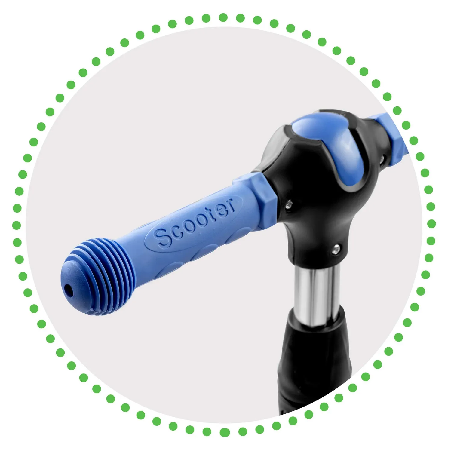 „Ricokids Piko“ triratis paspirtukas – juodas ir mėlynas - nuotrauka 1