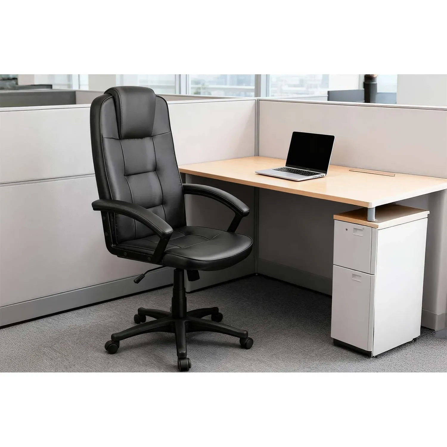 Sofotel pasukama biuro kėdė, juoda - nuotrauka 1