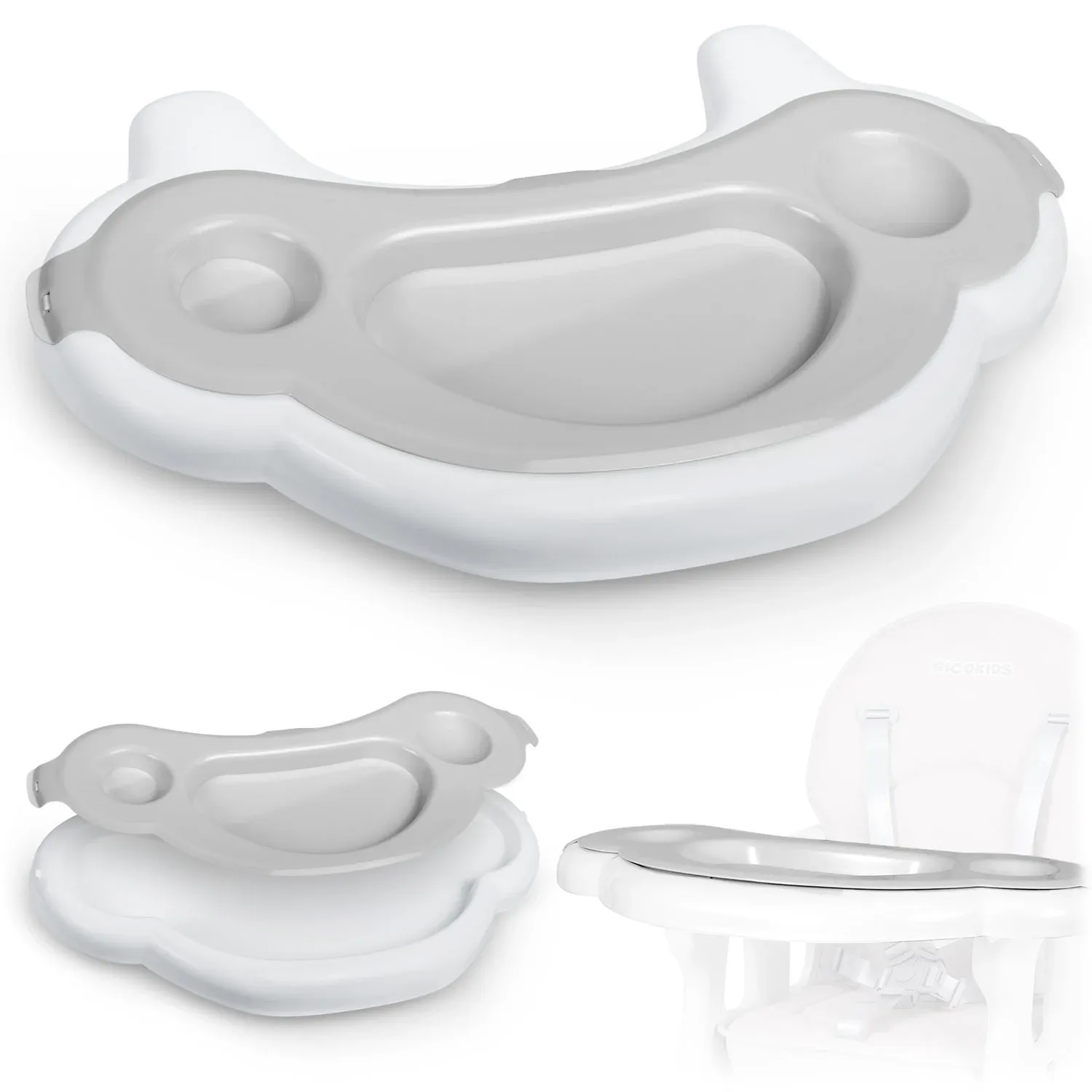 Sinco Ricokids maitinimo kėdutės padėklas - pilkas - nuotrauka 1