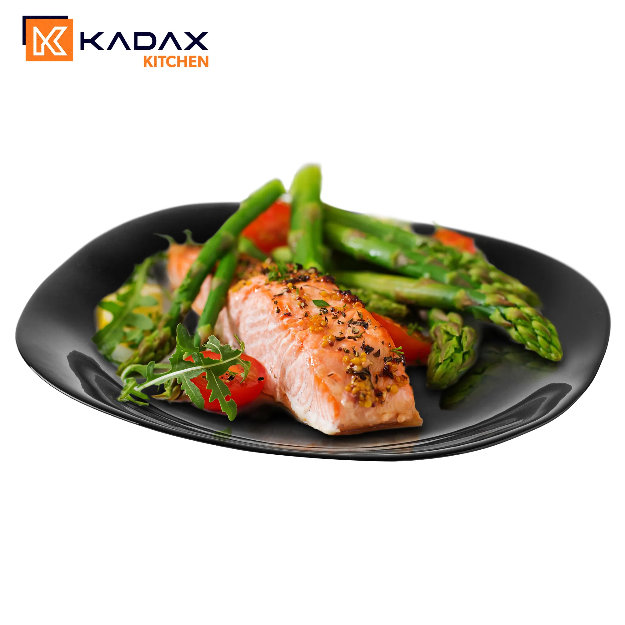 Juodos Moiano stiklinės lėkštės 28 x 25 cm, 3 vnt.