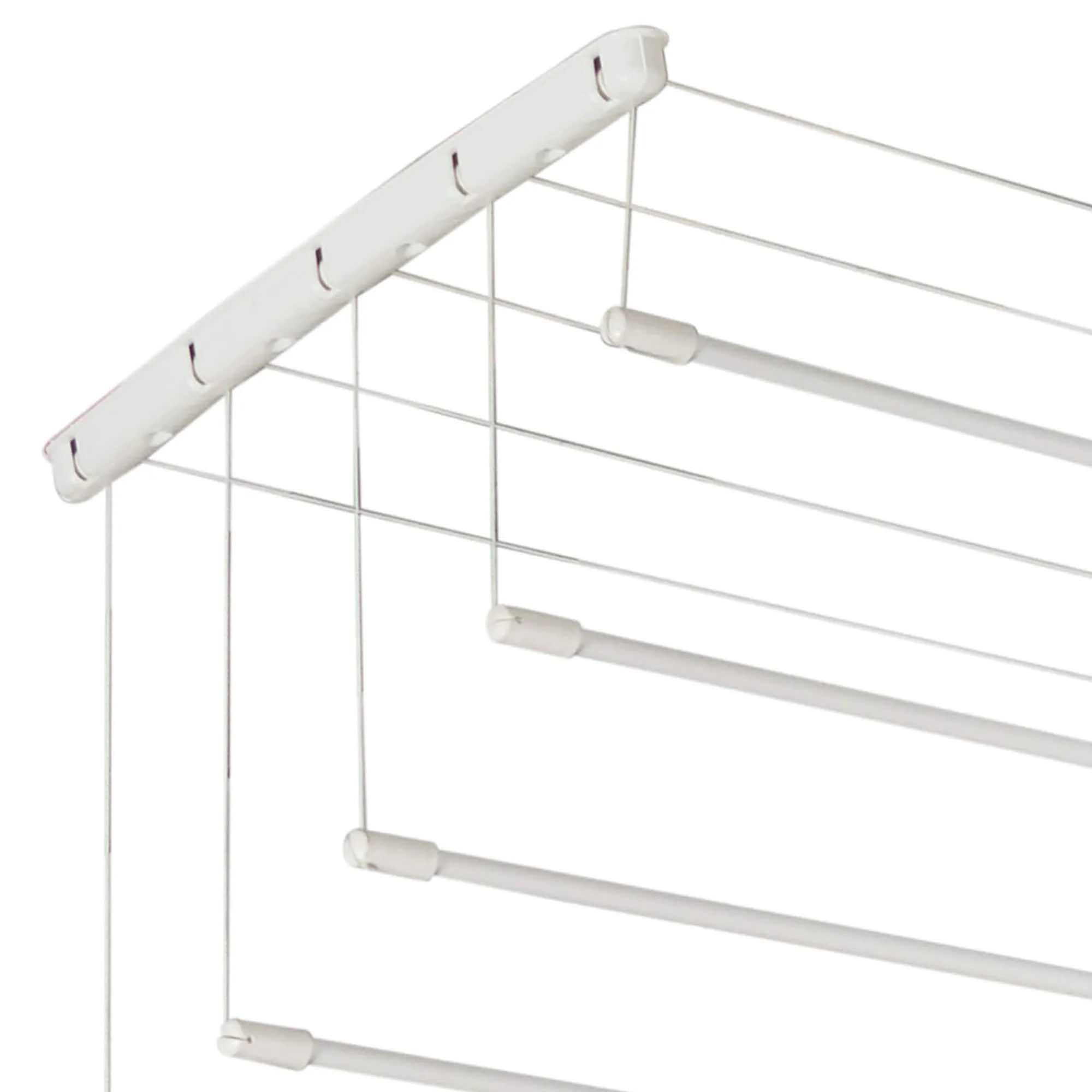 Resiga lubinė drabužių džiovyklė, 5 strypai, 120 cm, balta