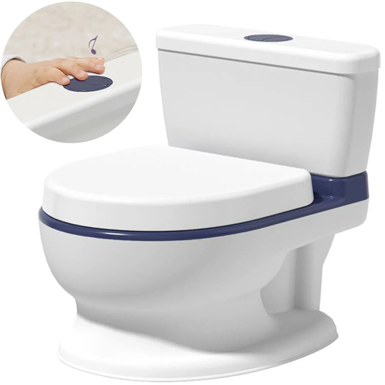 Vaikiškas puodukas su melodija RK-290 baltas ir mėlynas - nuotrauka 1