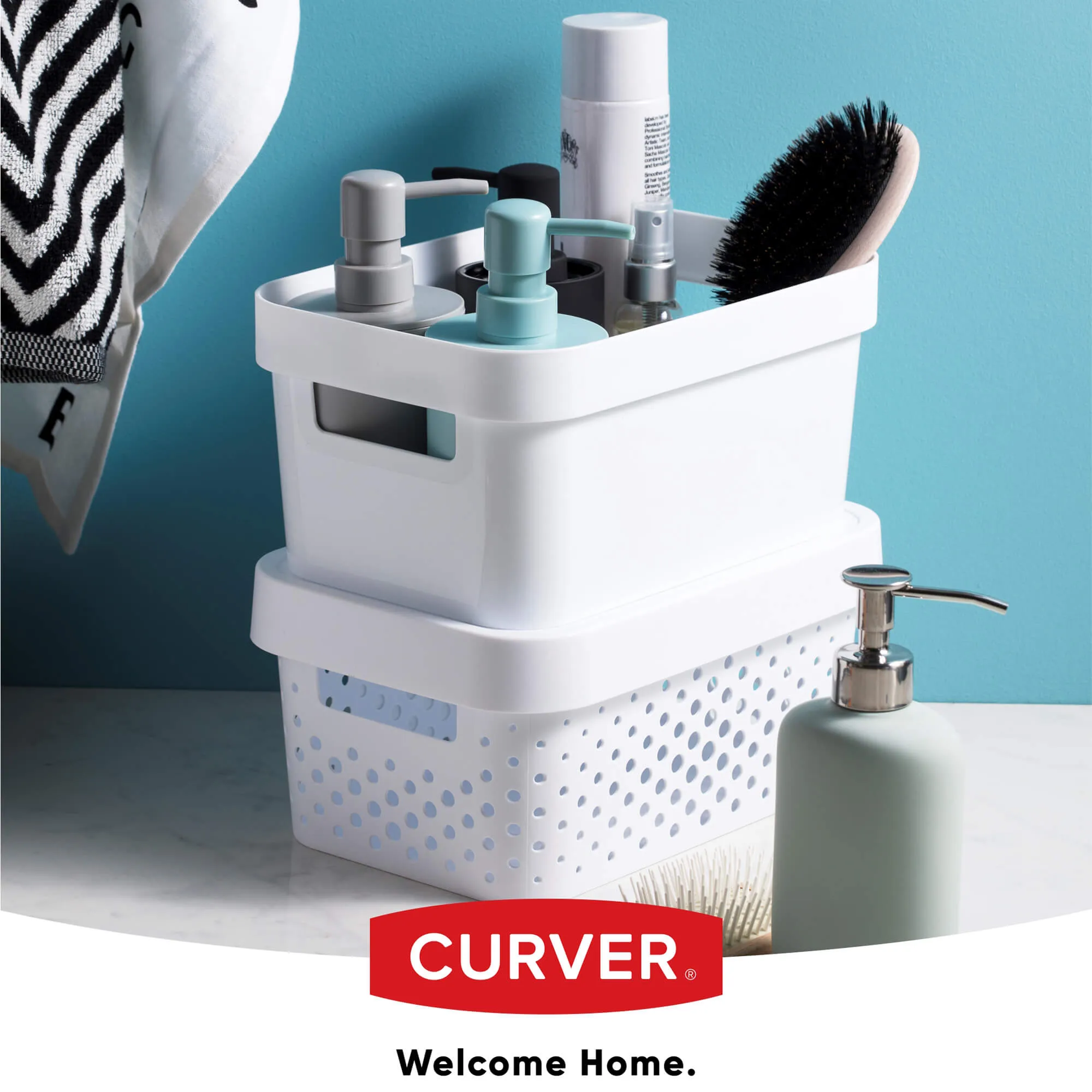 Curver Infinity 45 litrų konteineris su dangčiu, baltas