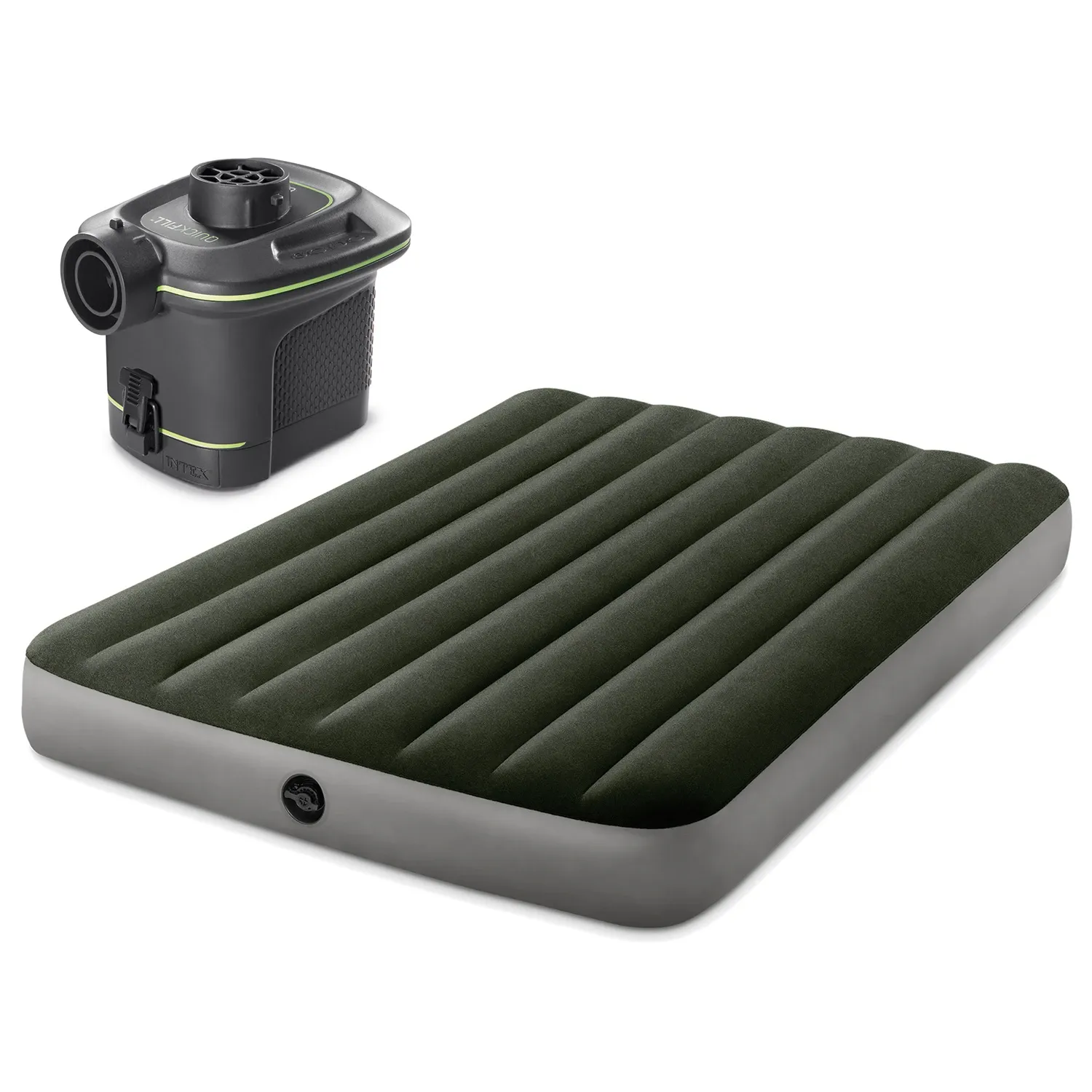 Pripučiamas čiužinys 191x137x25 cm su elektriniu pompa INTEX 64778 - nuotrauka 1