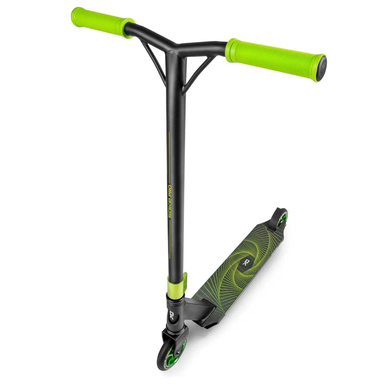 SOKE PRO triukų paspirtukas geltonas ir žalias - nuotrauka 1