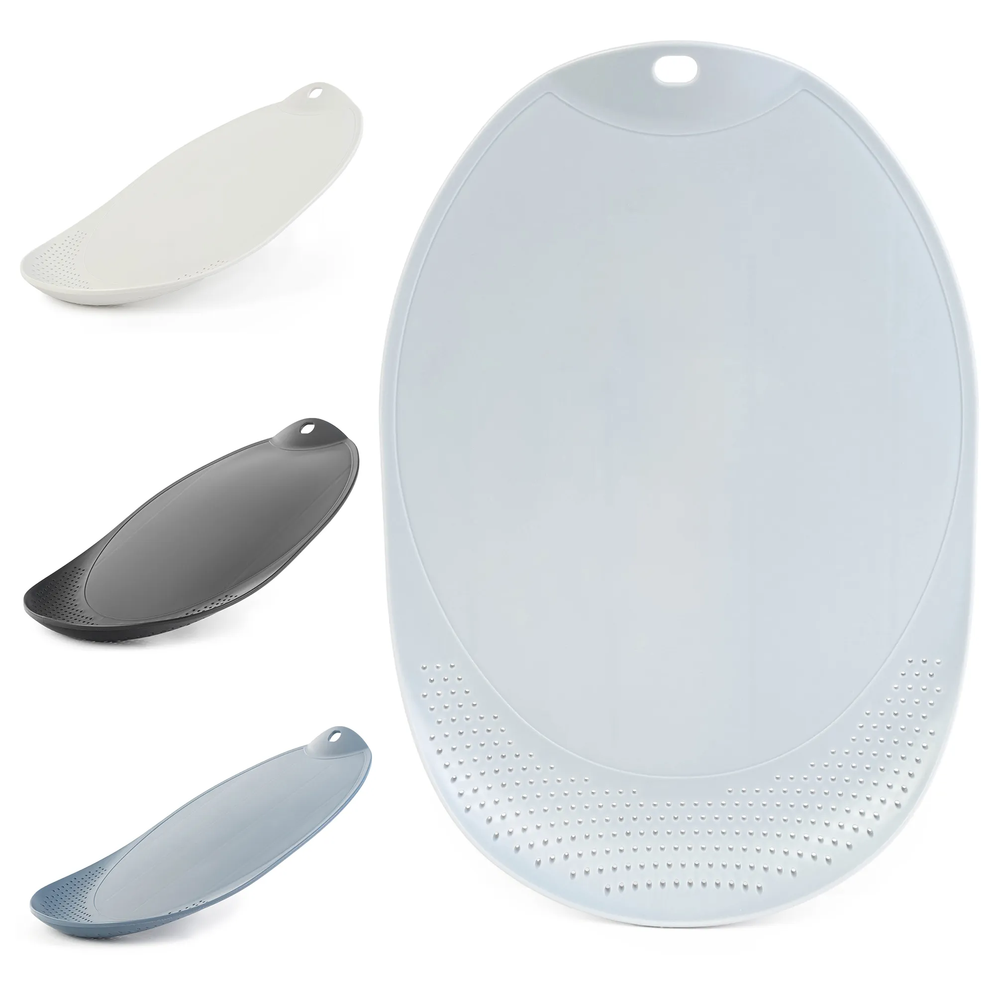 Visso šviesiai pilka pjaustymo lentelė su nusausintuvu