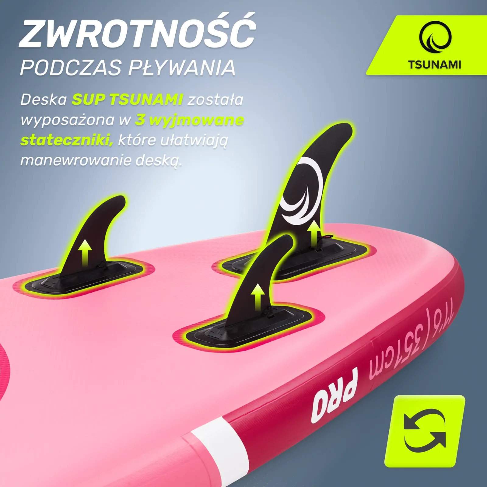 SUP PRO TSUNAMI irklentė 350 cm T10