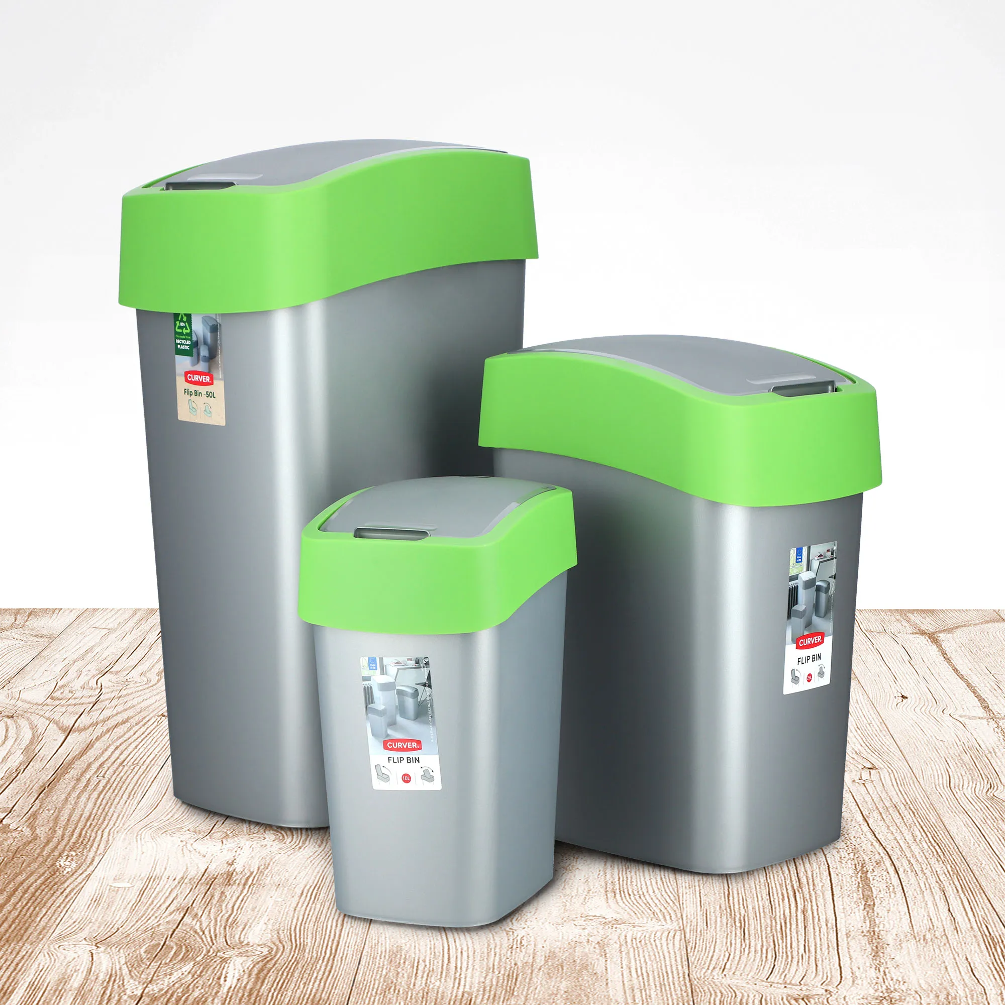 „Curver“ atverčiama šiukšliadėžė 50 l, žalia