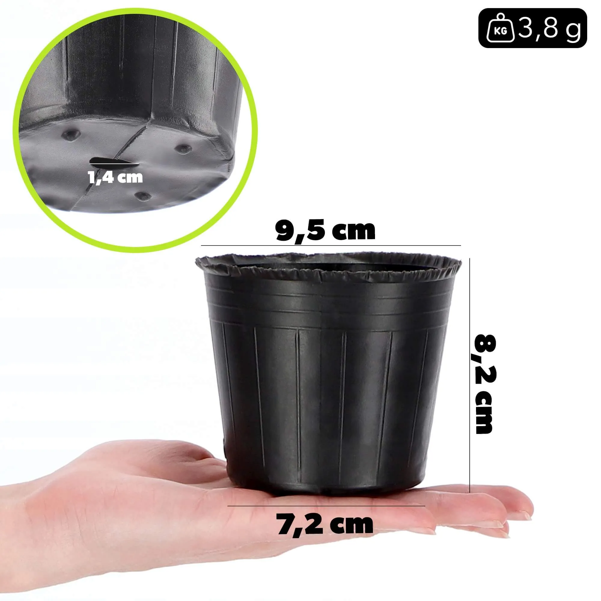 Daigų vazonėliai 7 x 7 cm + 9 x 8 cm, 200 vnt.