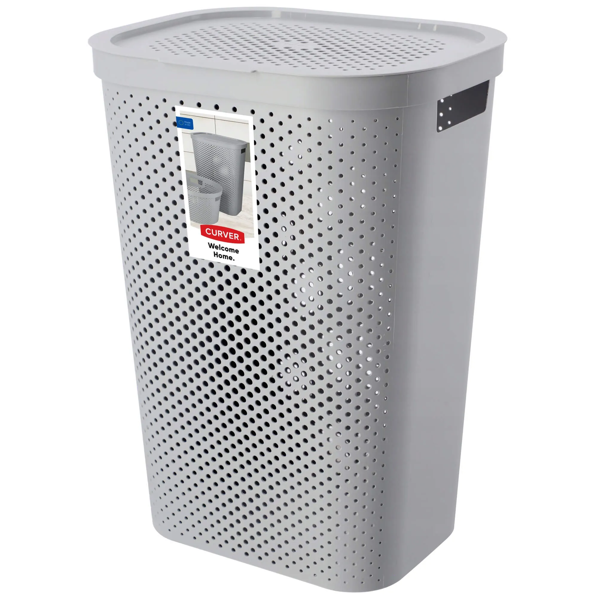 Curver Infinity 60 l dangčių krepšeliai, įvairių spalvų, 3 vnt., juodos, žalios, pilkos spalvos