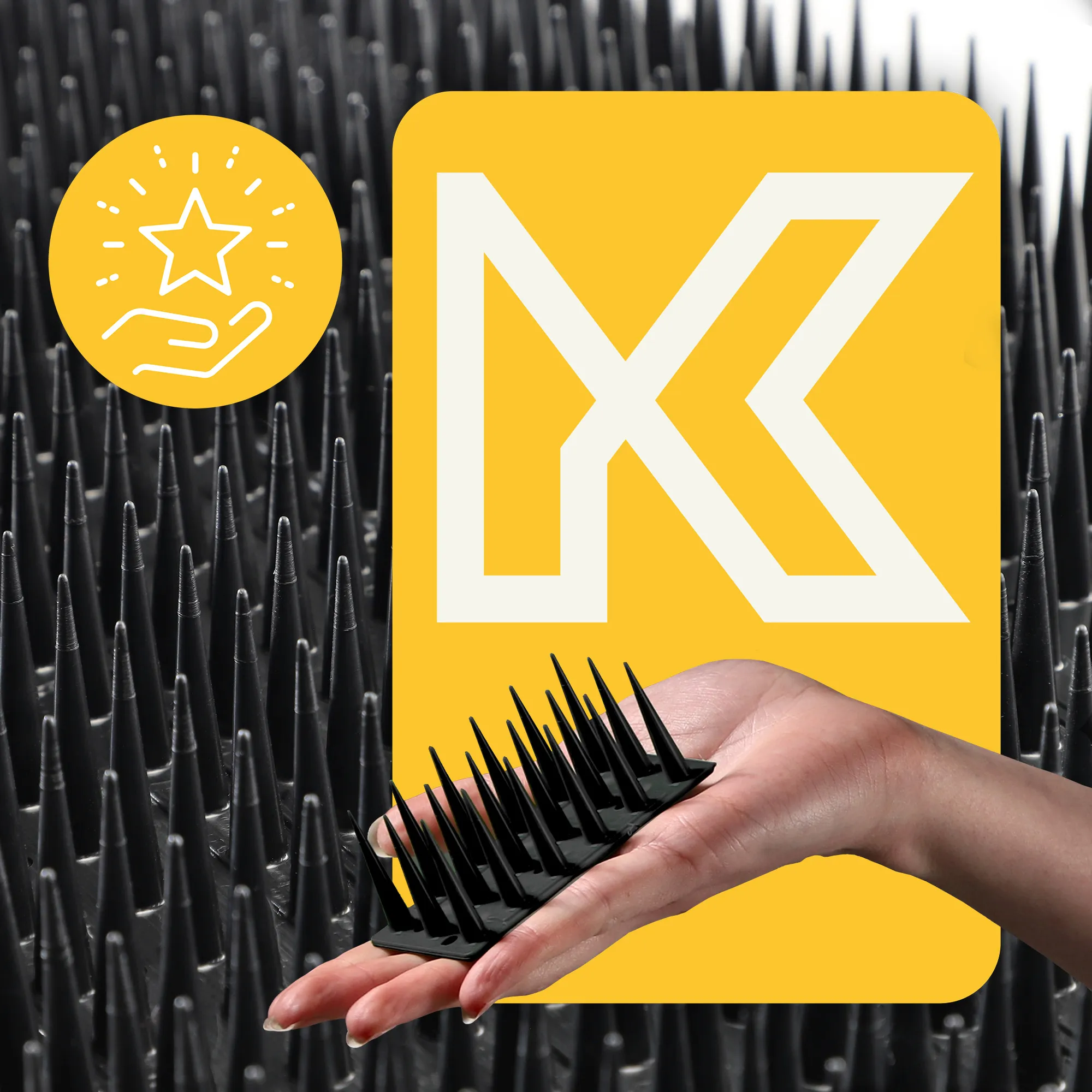 „Arcas“ plastikiniai paukščių atbaidymo smaigai, juodi, 6 vnt.