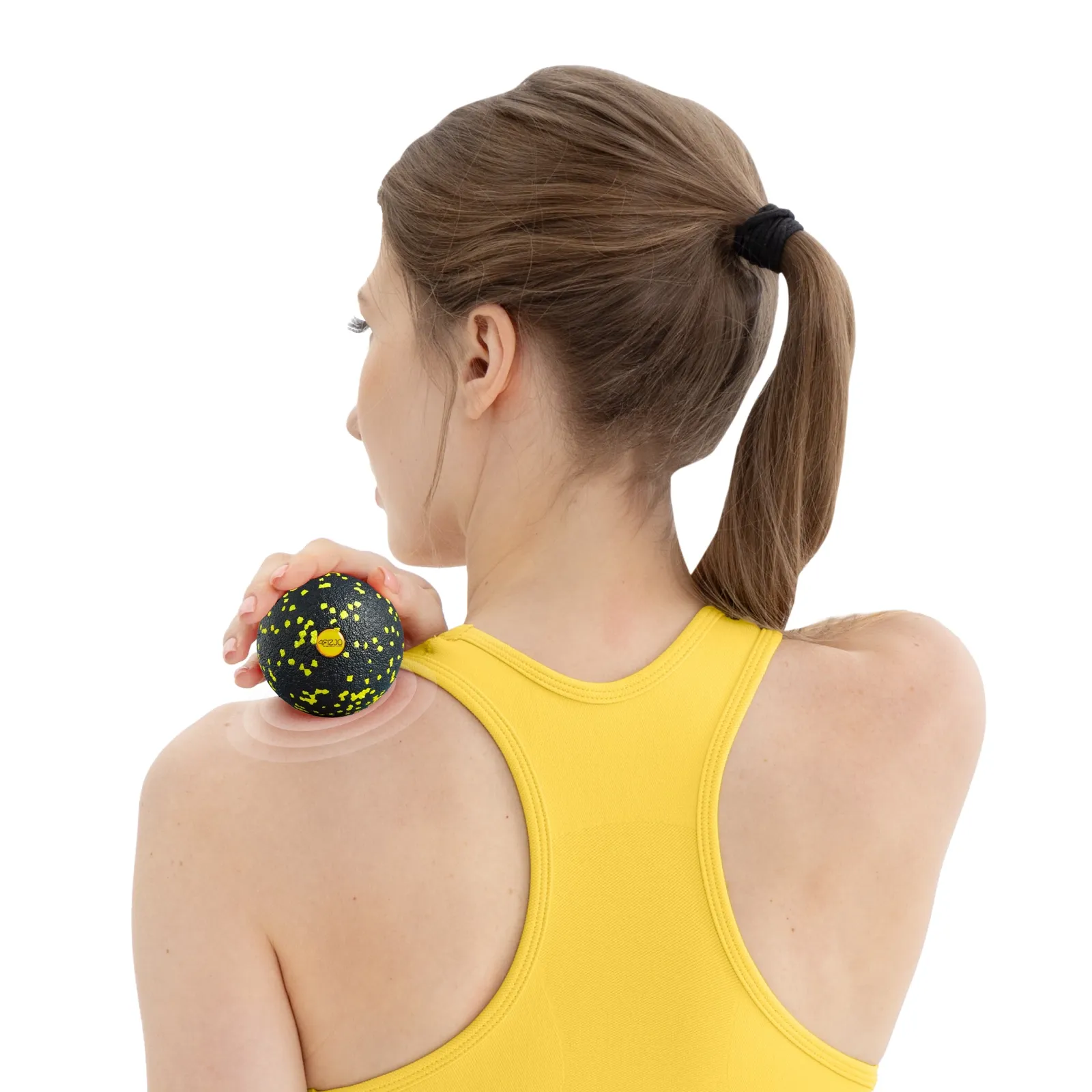 EPP masažo kamuoliukas 8 cm geltonas