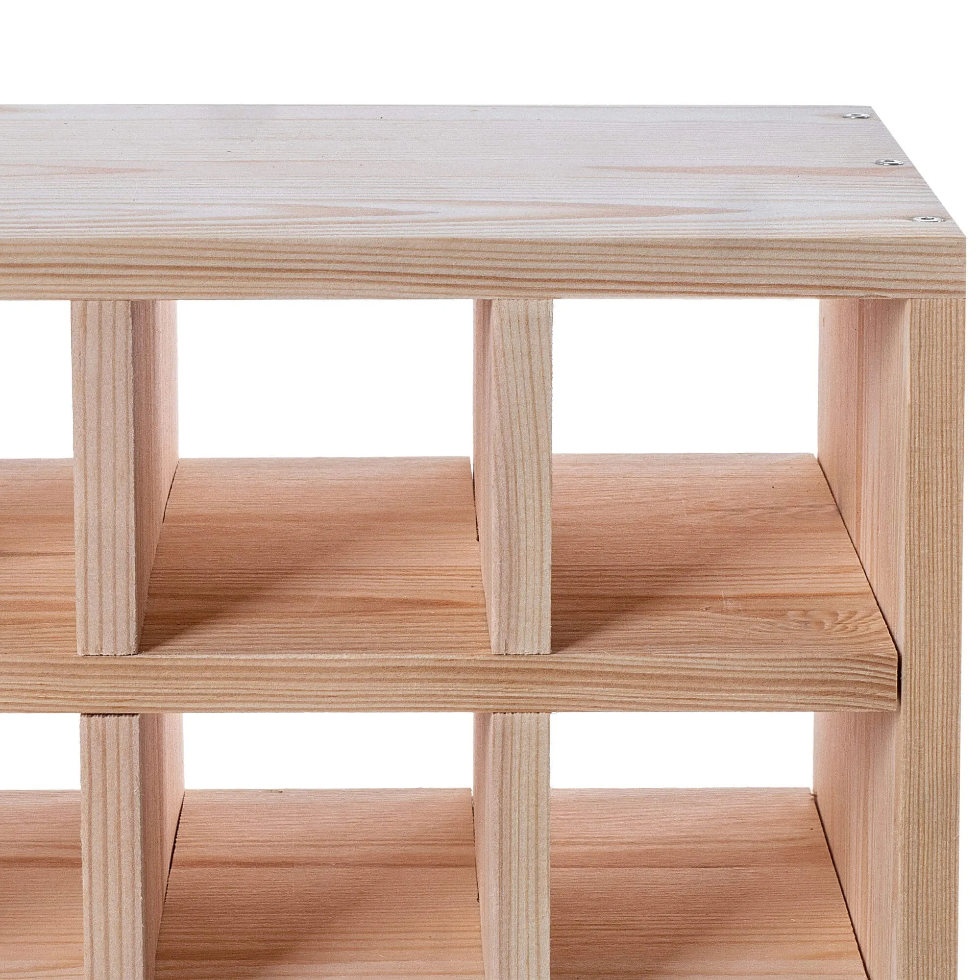 Loreo vyno lentynėlė, medinė, šviesiai ruda, šachmatų lentos formos, 2 dalys