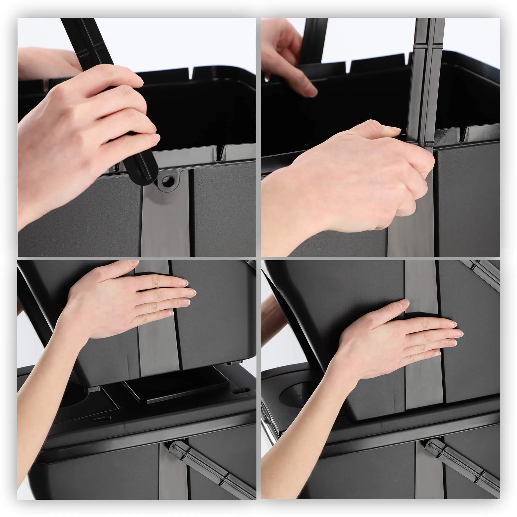 Arbol šiukšliadėžės su rankena + etiketėmis, 25 l, 3 vnt.