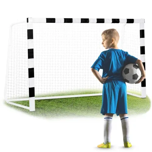 Futbolo vartai 180 x 120 x 60 cm NS-464 juodi ir balti - nuotrauka 1