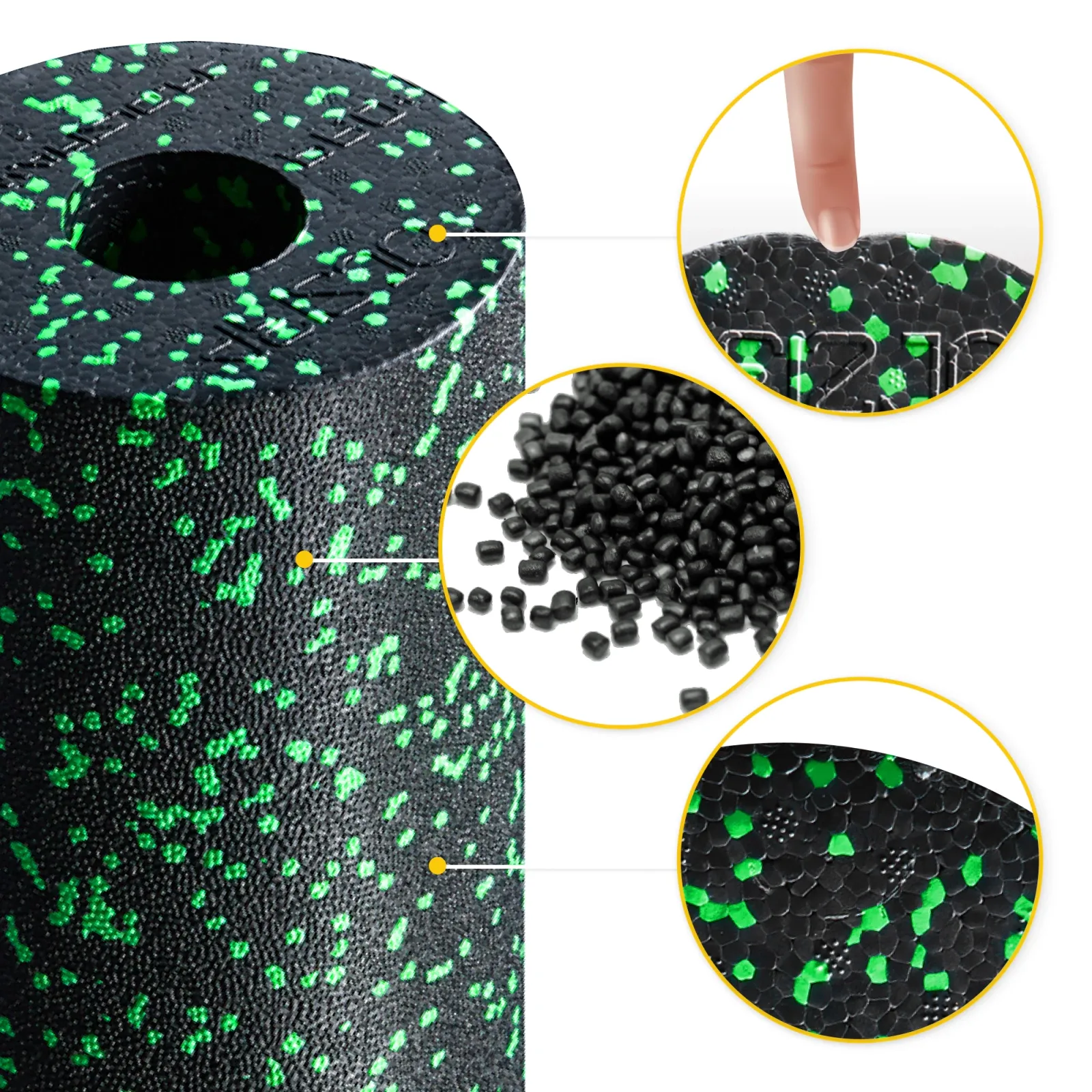 EPP putplasčio masažinis volelis 45 cm žalias