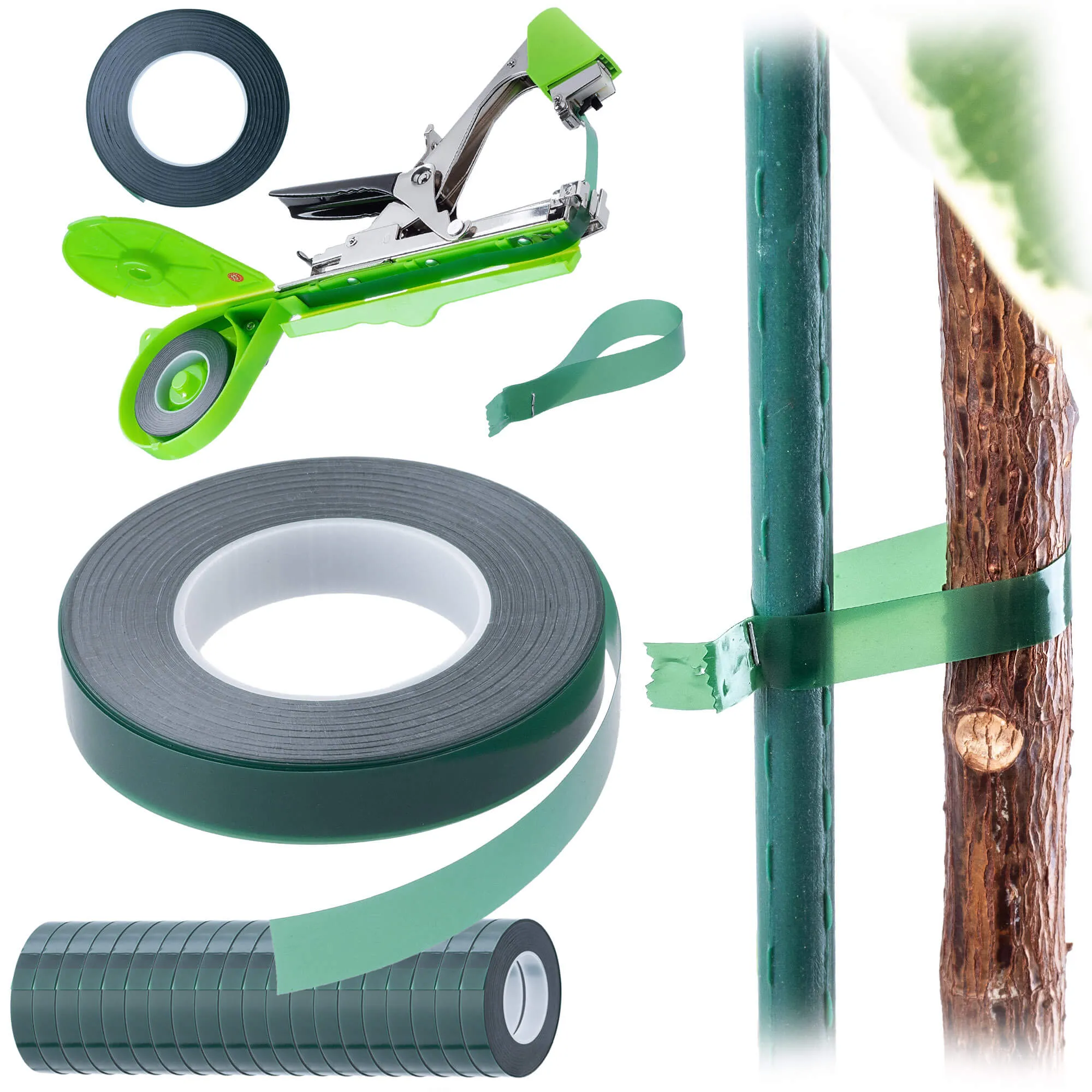 Larret sodo segiklio juostų rinkinys, 11 mm x 25 m, žalios, 20 vnt.