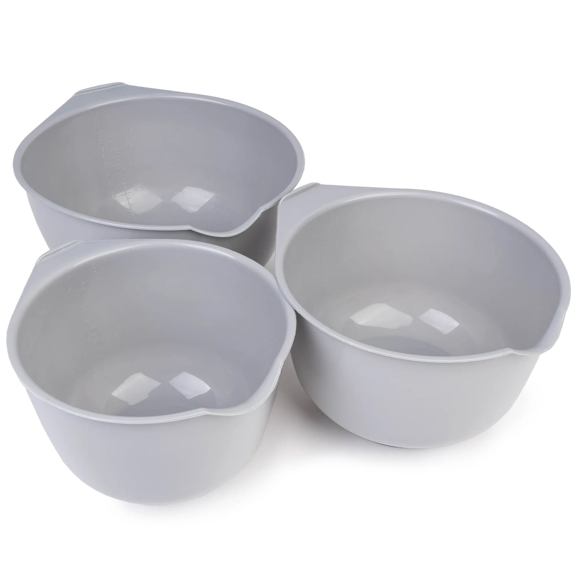 Curver virtuvinių dubenėlių rinkinys 1,5 l + 2 l + 2,5 l, pilkas
