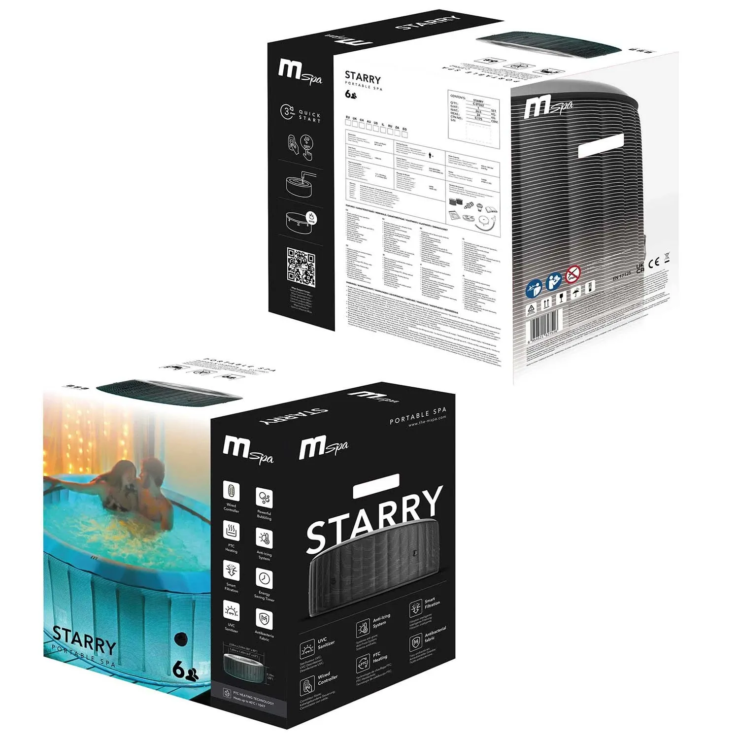 Pripučiamas SPA baseinas „Starry“ 6 asmenims - nuotrauka 1