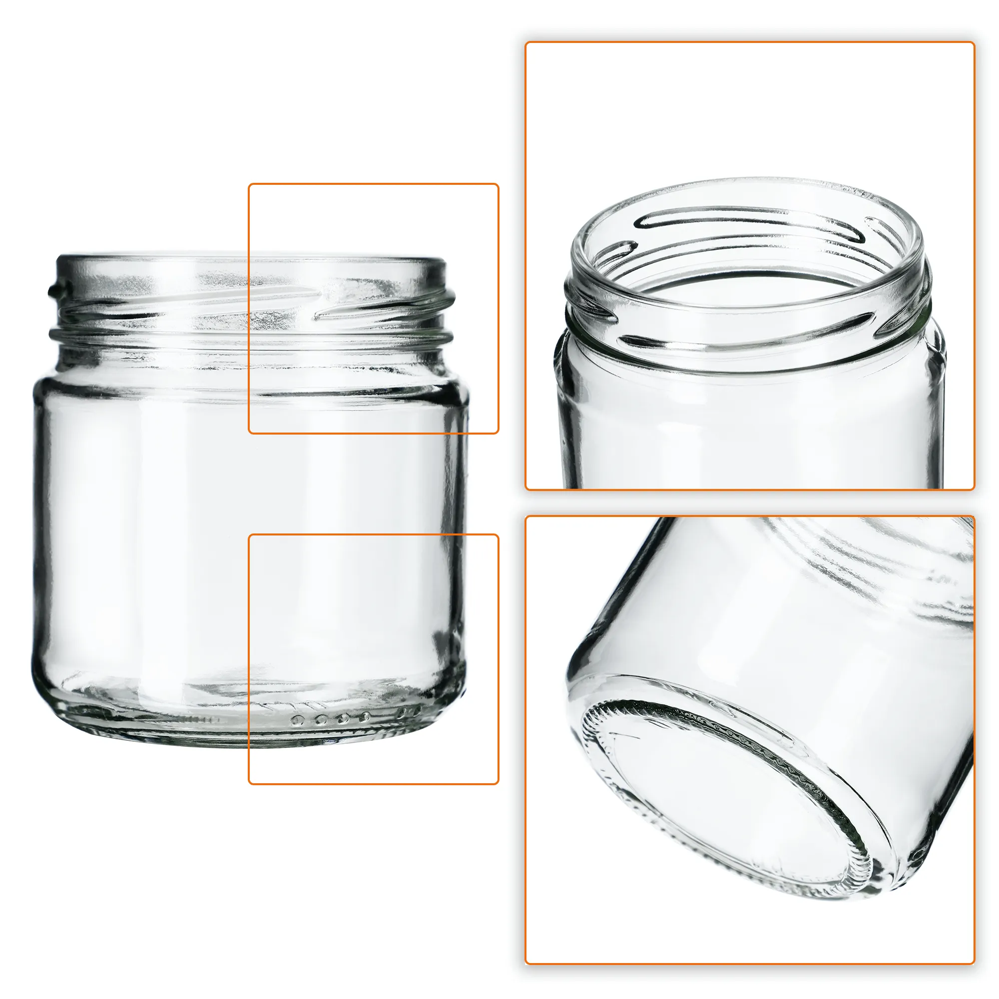 Lerma konservavimo stiklainiai 200 ml 50 vnt. 66 mm + „Mėlynos širdelės“ dangteliai