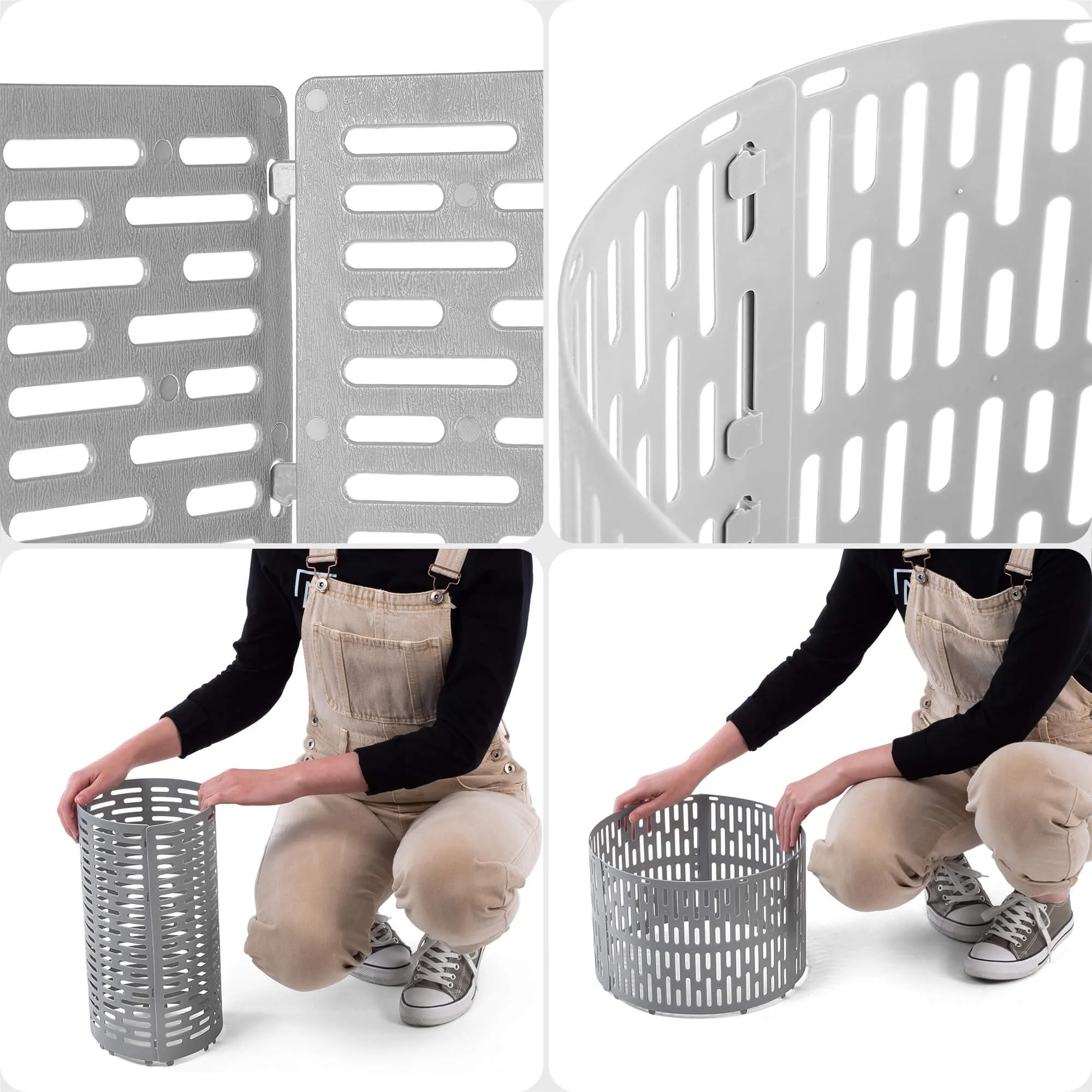 Ydes medžio kamieno uždangalai 20 x 33 cm pilki 3 vnt.