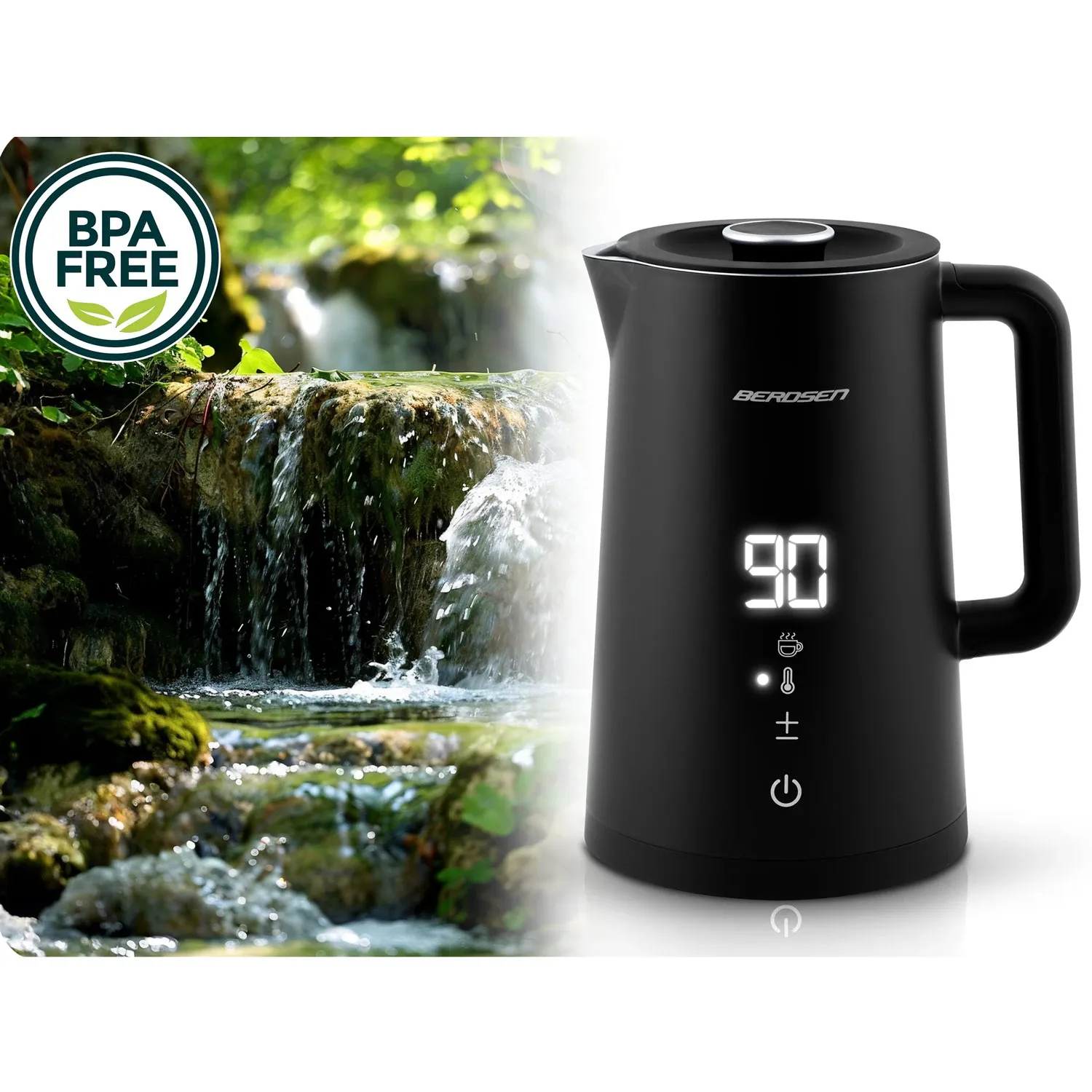 Berdsen BD-709 elektrinis virdulys 1,7 l juodas - nuotrauka 1