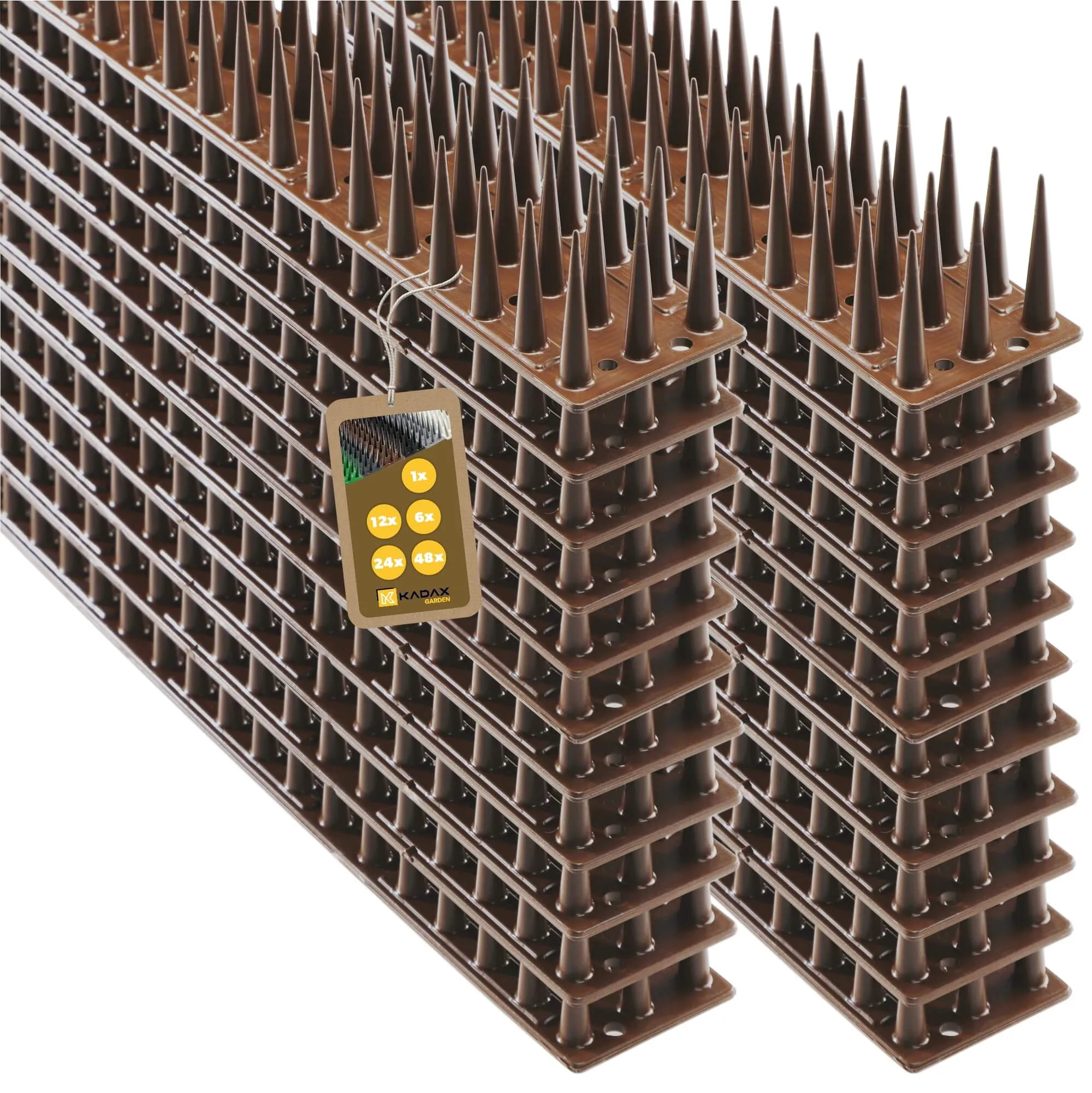 „Arcas“ plastikiniai paukščių atbaidymo smaigai, rudi, 24 vnt.