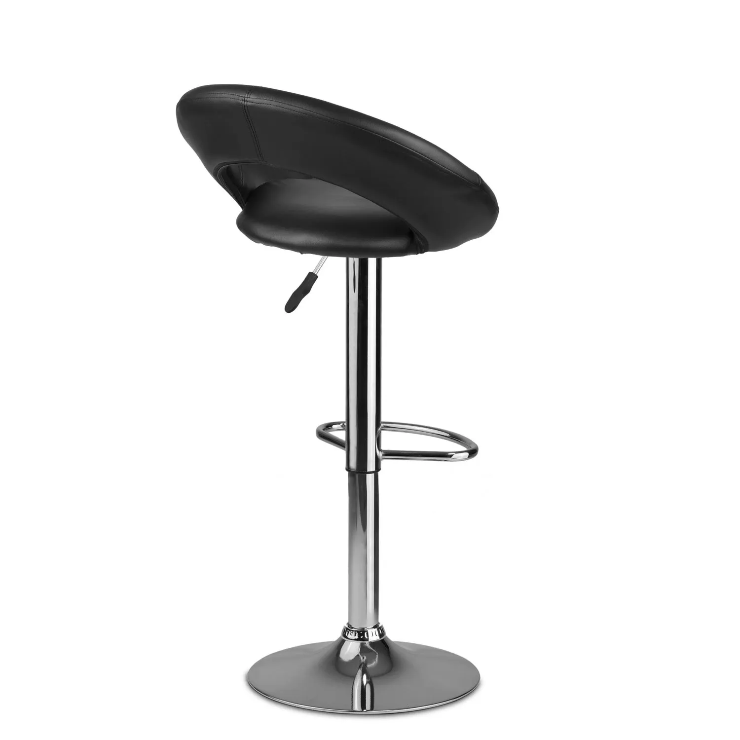 Forza baro kėdė su atlošu – 2 dalys – juoda - nuotrauka 1