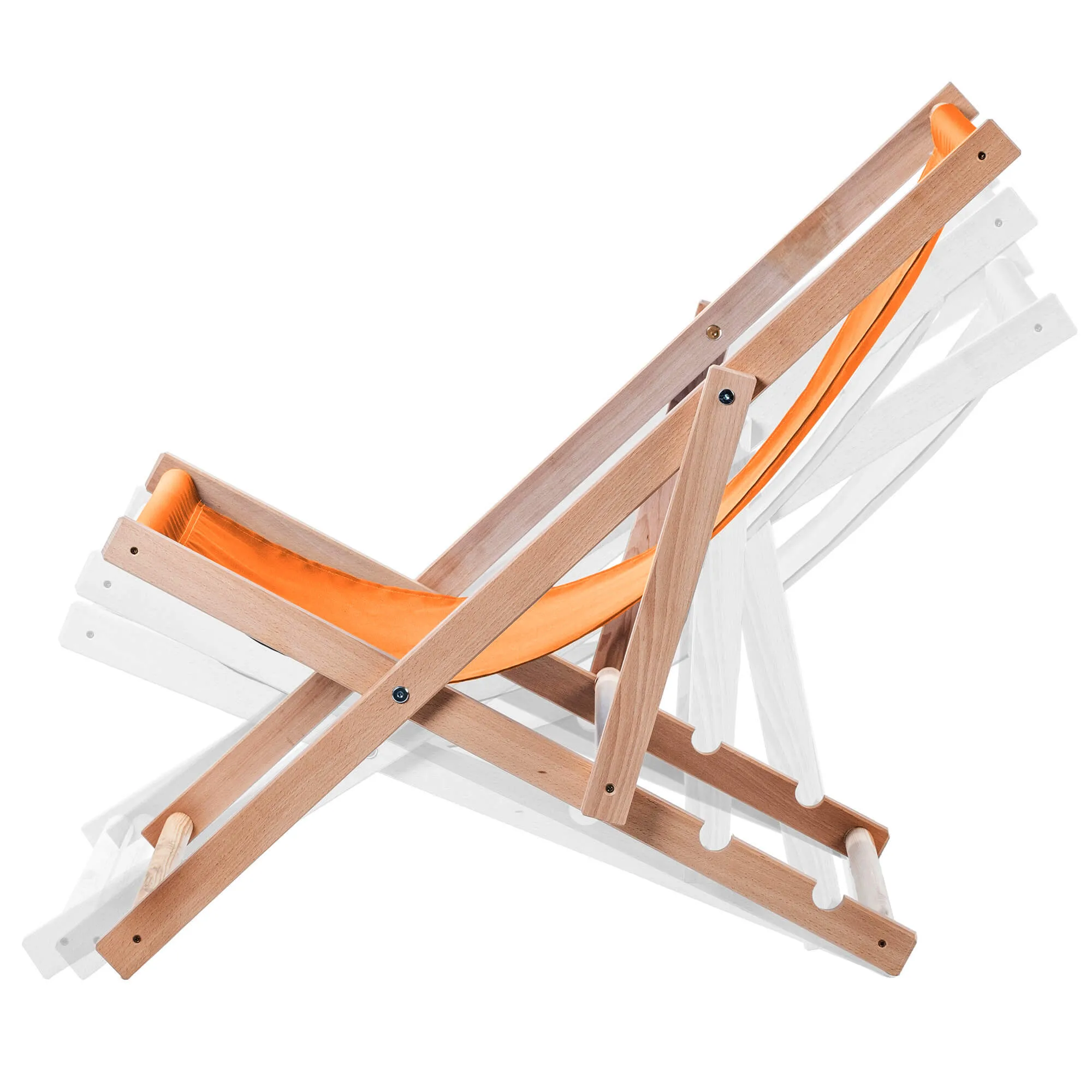 Tulon medinis šezlongas 80 x 63 cm oranžinis