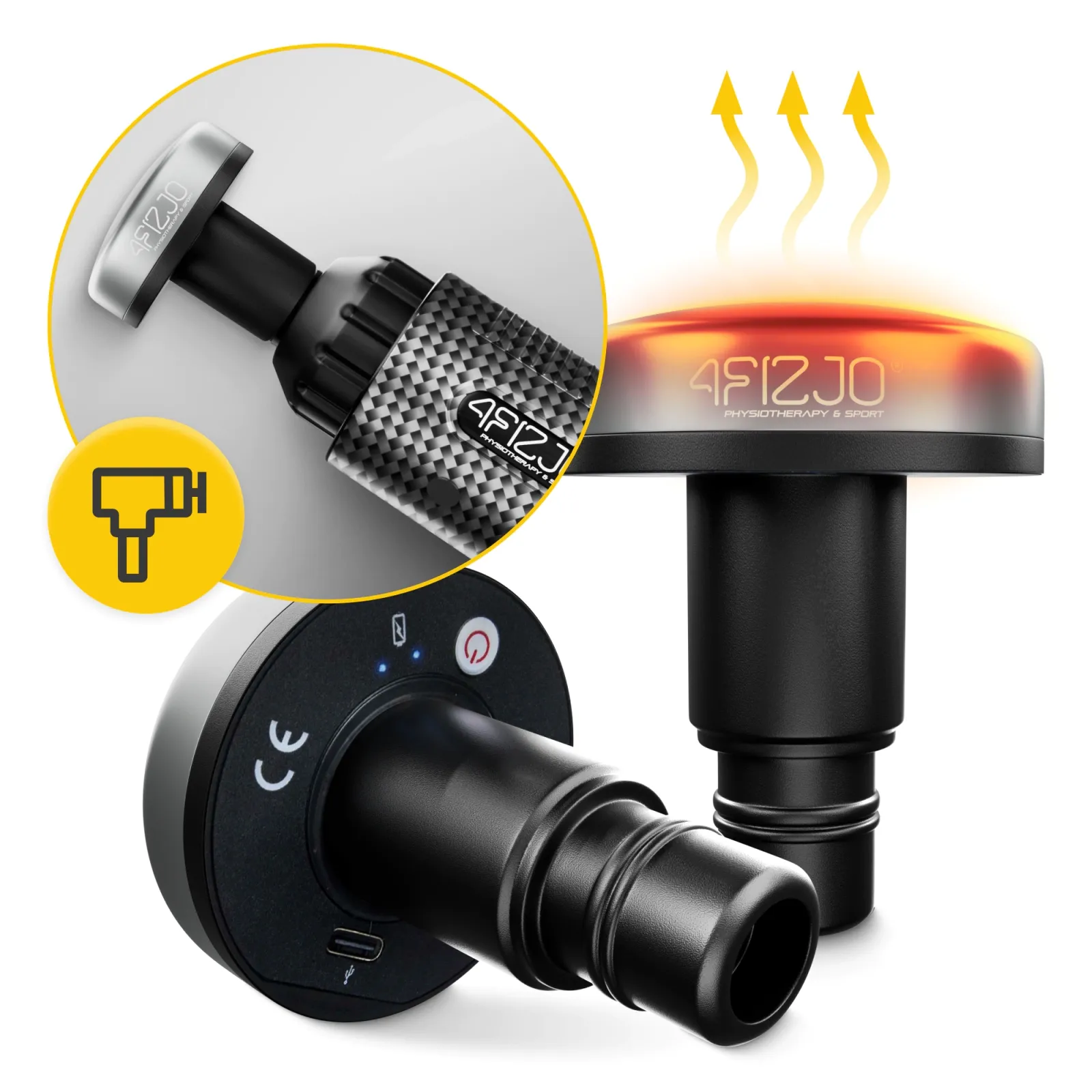 Šildymo antgalis masažiniam pistoletui