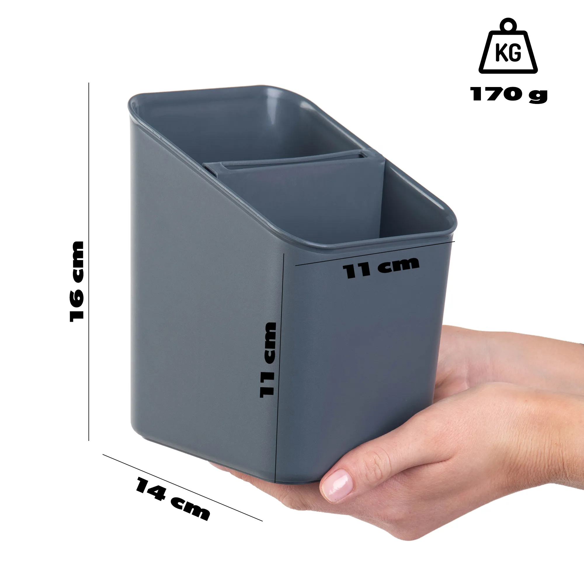 Barga stalo įrankių džiovyklė, tamsiai pilka