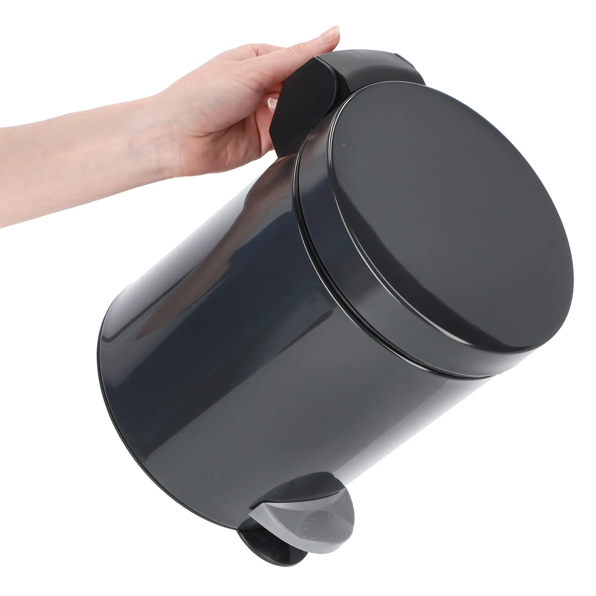 „Melfi“ 5 l plieninė šiukšliadėžė, antracito spalvos