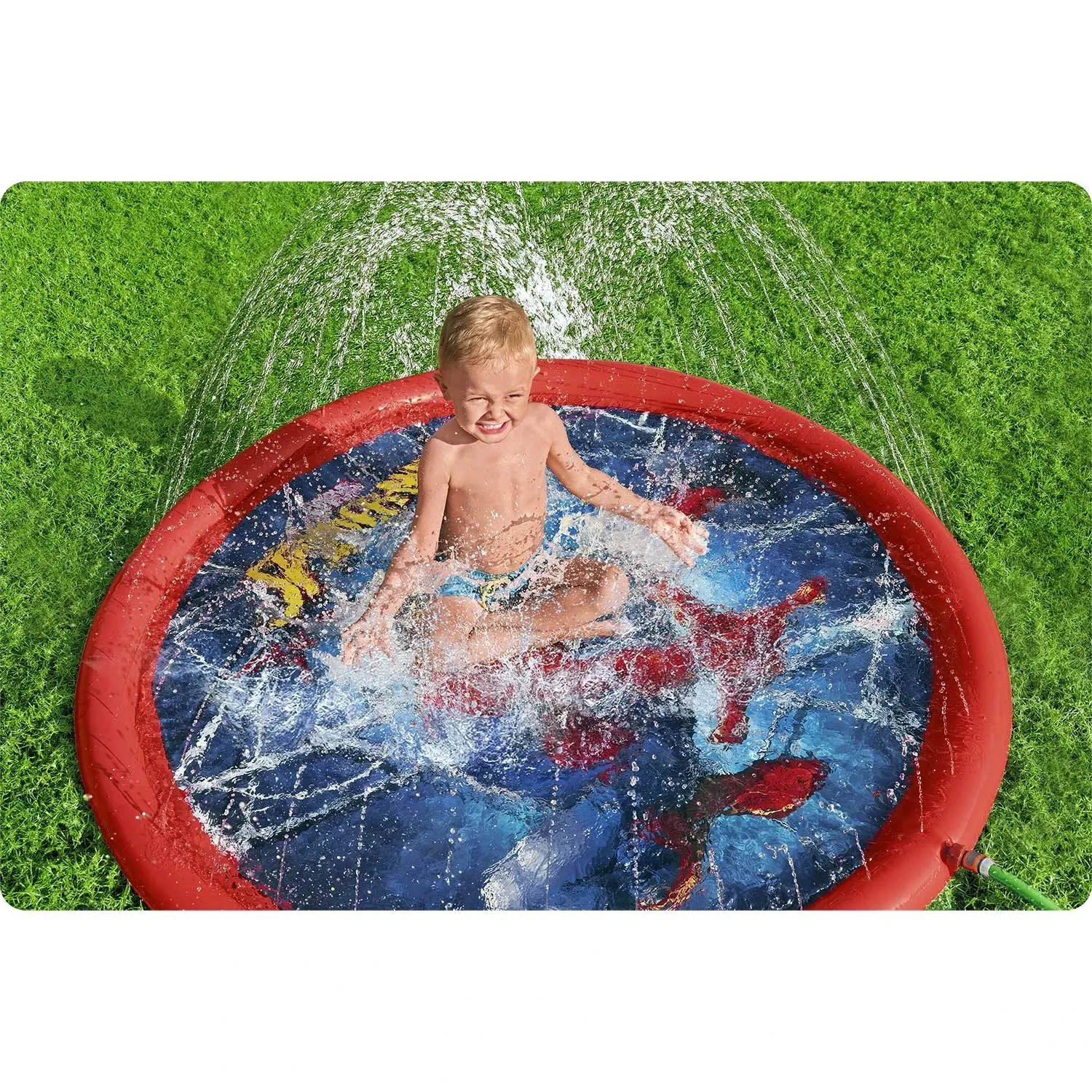 Pripučiamas vaikų baseinas su Žmogaus-voro fontanu, 165 cm, Bestway 98792 - nuotrauka 1