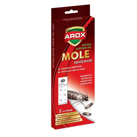 Arox lipnios plokštelės nuo maistinių kandžių, 2 vnt.