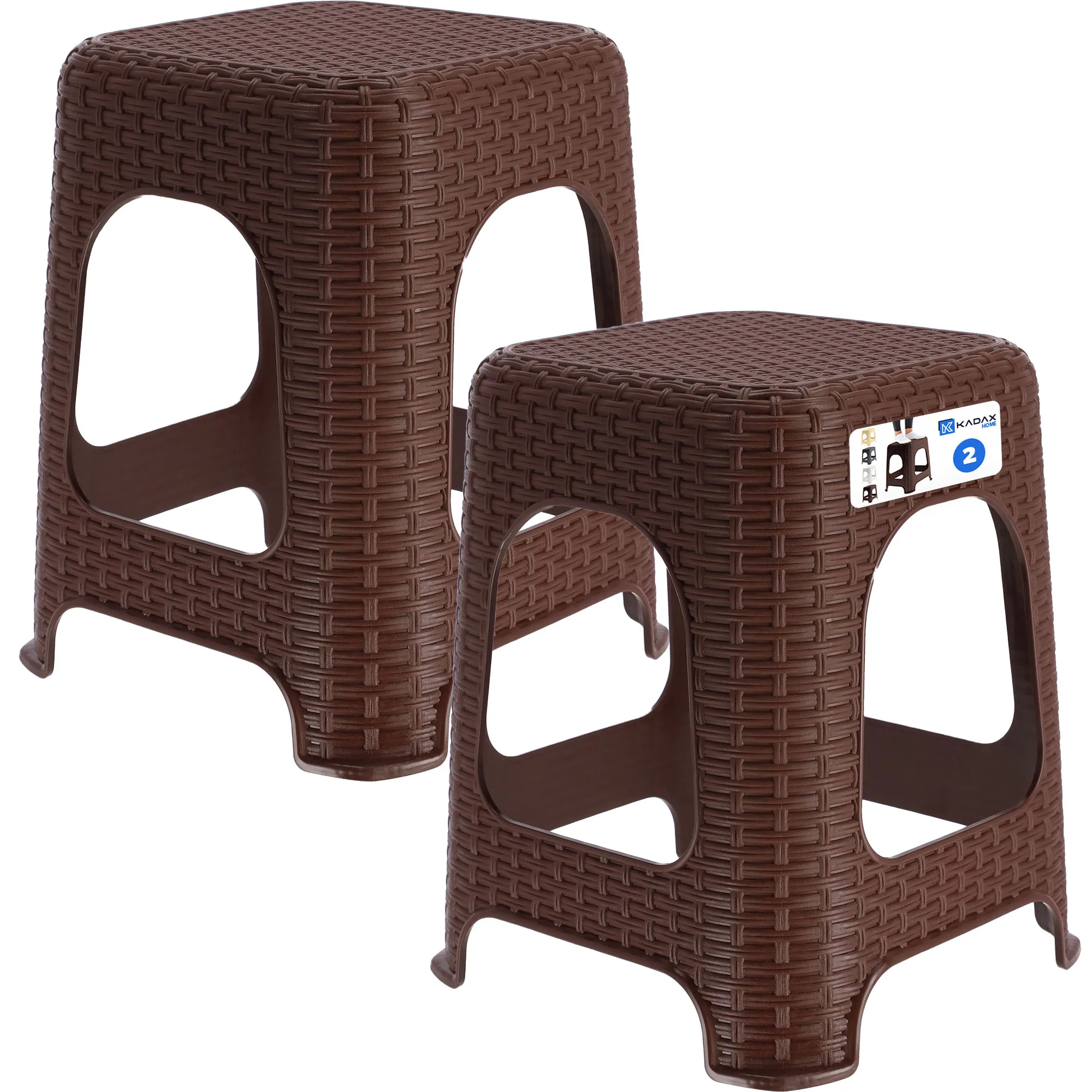 Rotango taburetė 45 x 26 cm ruda, 2 vnt.