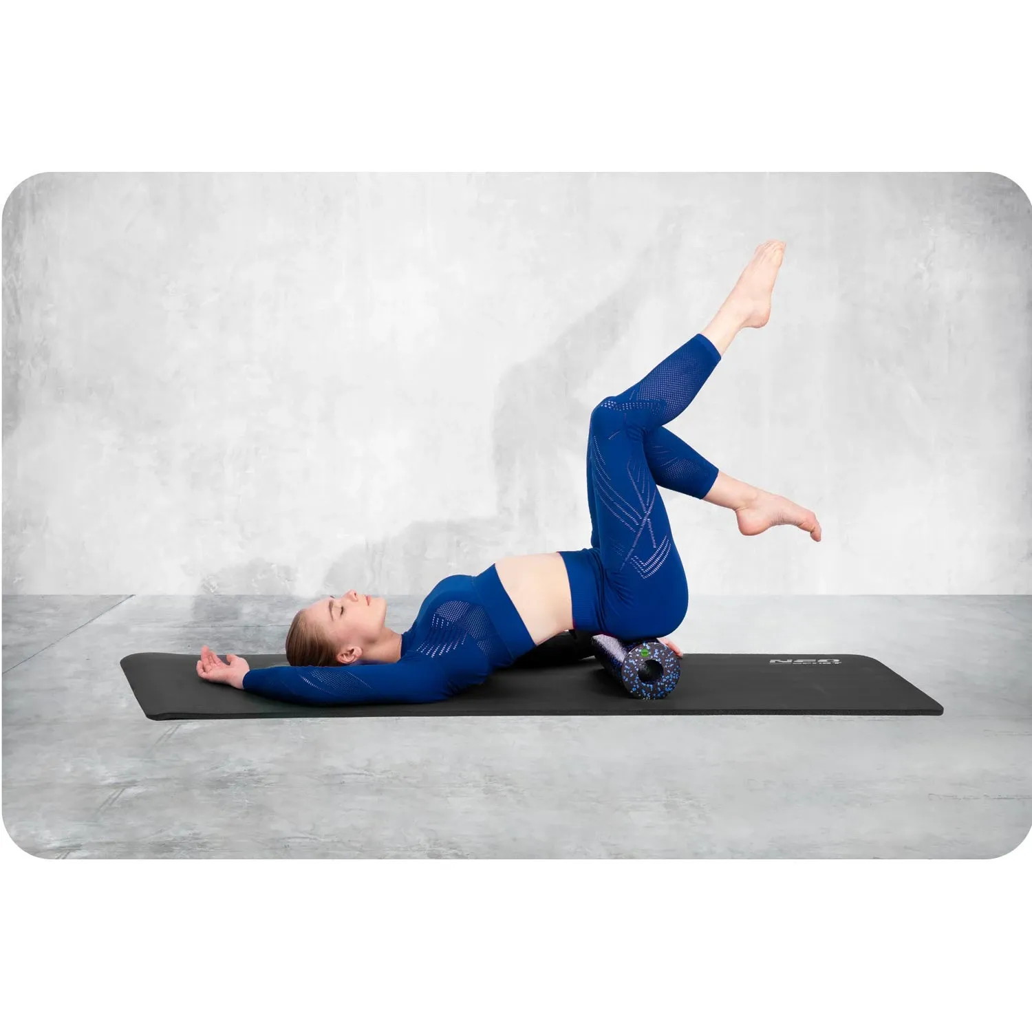 Mankštos volelis 33 x 14 cm NS-964 juodas ir mėlynas - nuotrauka 1