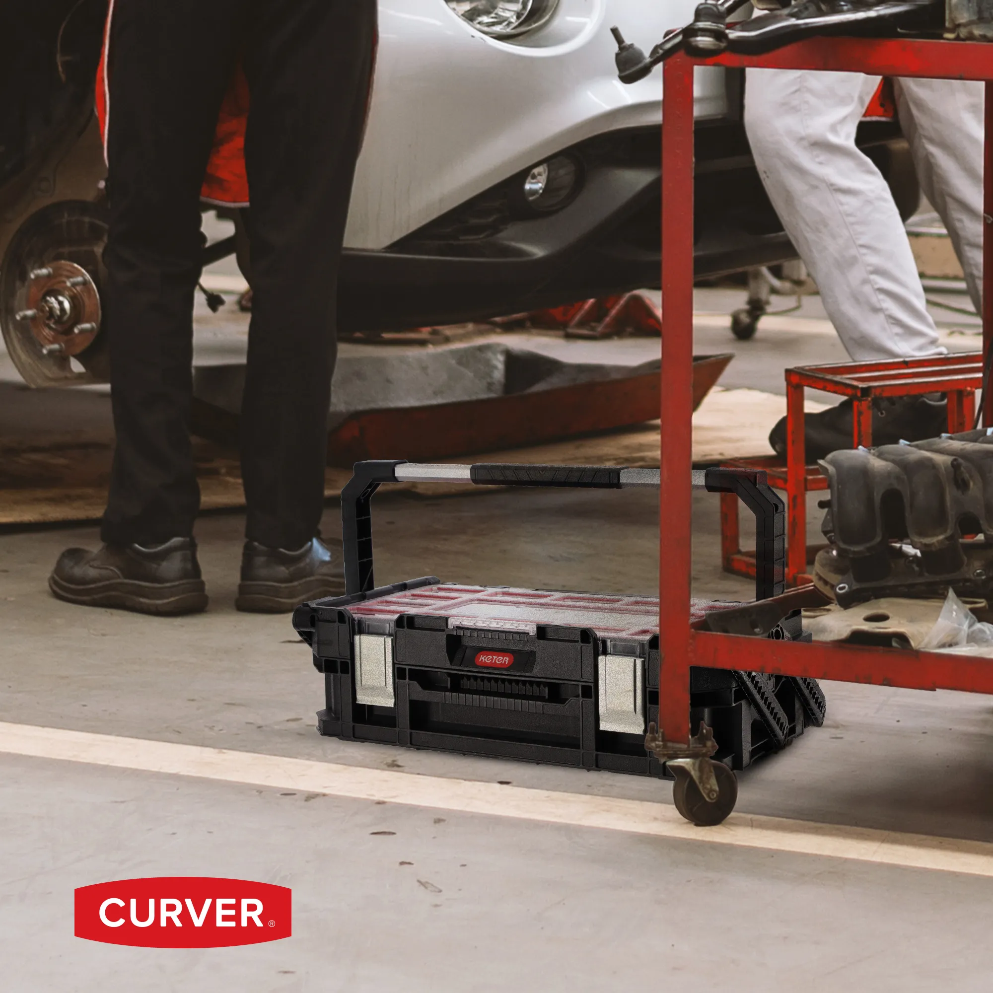 „Keter Connect“ įrankių organizatorius, juodas