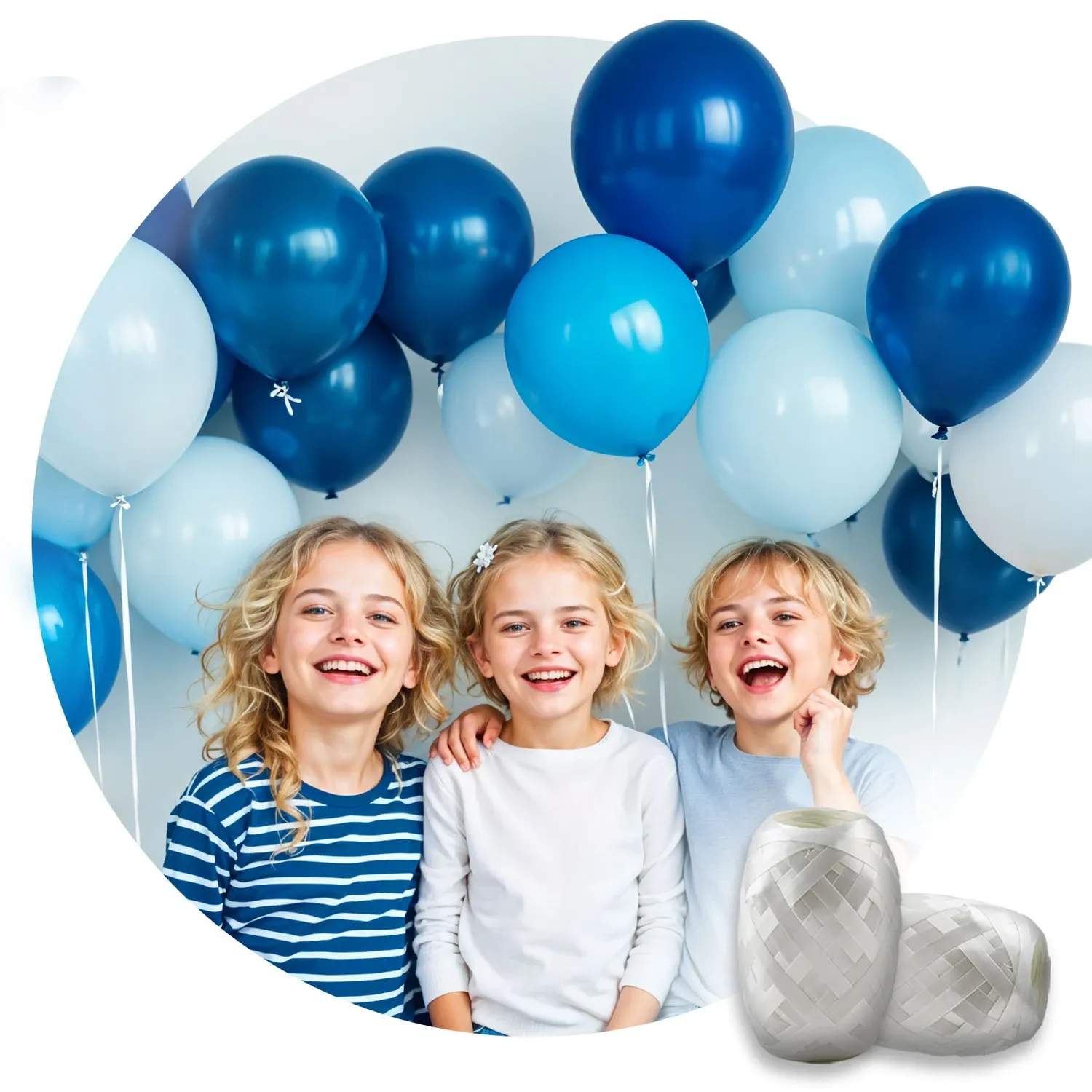 Helio cilindras 0,20 m3 su balionais ir Ricokids juostele - nuotrauka 1