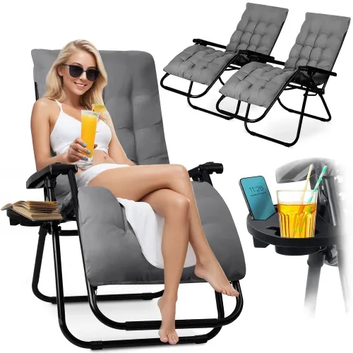 Sulankstomas sodo gultas su pagalvėle Sofotel ChillWell, 2 vnt. rinkinys - nuotrauka 1